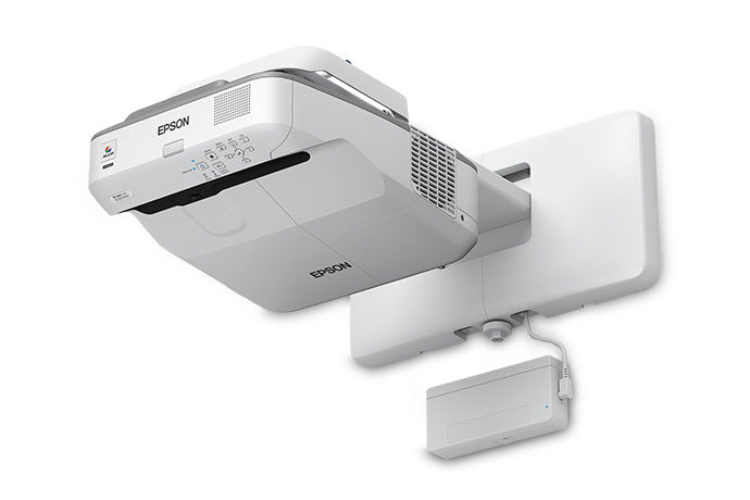 Epson BrightLink 695Wi Ultra Short Throw LCD Projector, 3LCD WXGA (1280x800), 3500 lumens, 14000:1, White - V11H740522