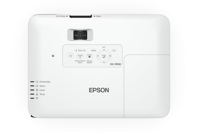 Epson PowerLite 1785W Wireless WXGA 3LCD Projector, 3200 Lumens, 10,000:1-Contrast - V11H793020