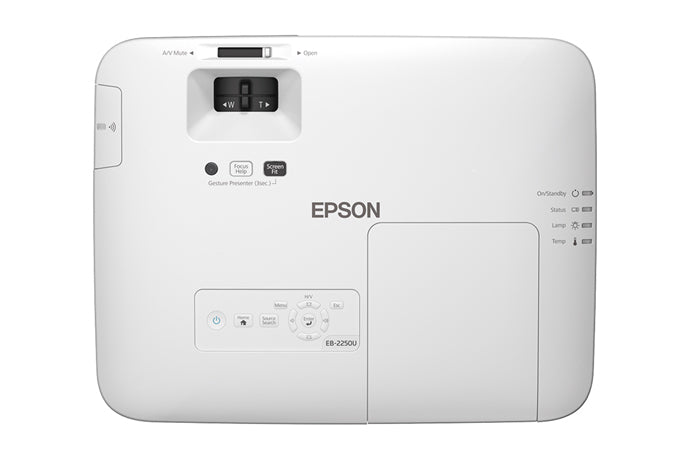 Epson PowerLite 2250U Data Projector, 3LCD WUXGA (1920 x 1200), 5000 Lumens, 15,000:1, White - V11H871020