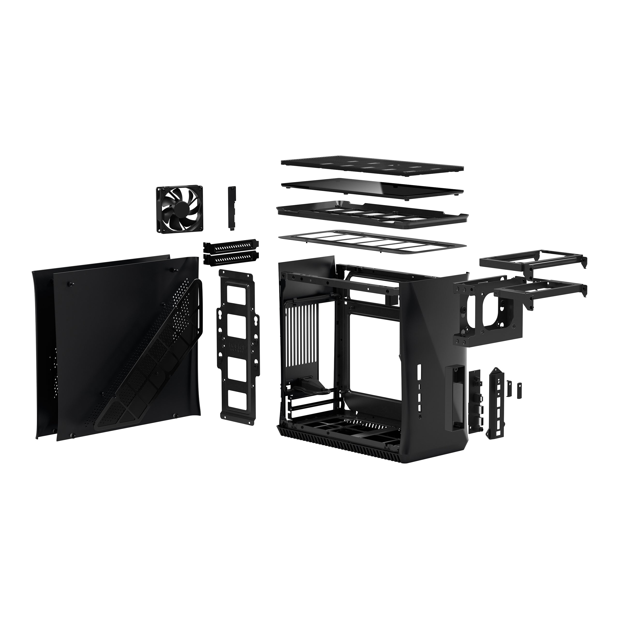Fractal Design Era ITX SFF Computer Case, USB Ports, Cooling Fans, One 3.5" HDD or Two 2.5" SSDs Support, Carbon Black - FD-CA-ERA-ITX-BK