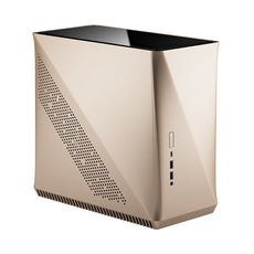 Fractal Design Era ITX SFF Computer Case, USB Ports, Cooling Fans, One 3.5" HDD or Two 2.5" SSDs Support, Gold - FD-CA-ERA-ITX-CHP