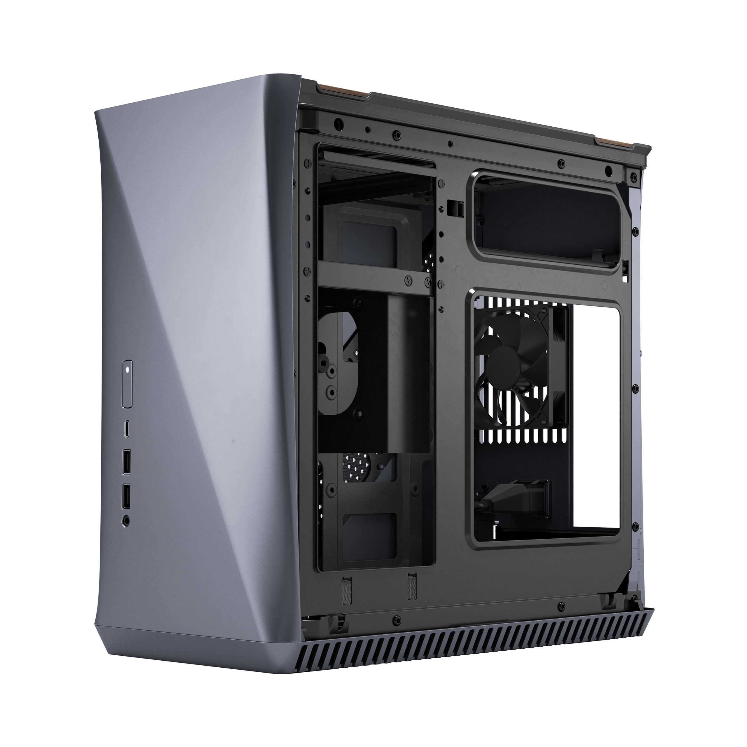 Fractal Design Era ITX SFF Computer Case, USB Ports, Cooling Fans, One 3.5" HDD or Two 2.5" SSDs Support, Titanium Gray - FD-CA-ERA-ITX-GY