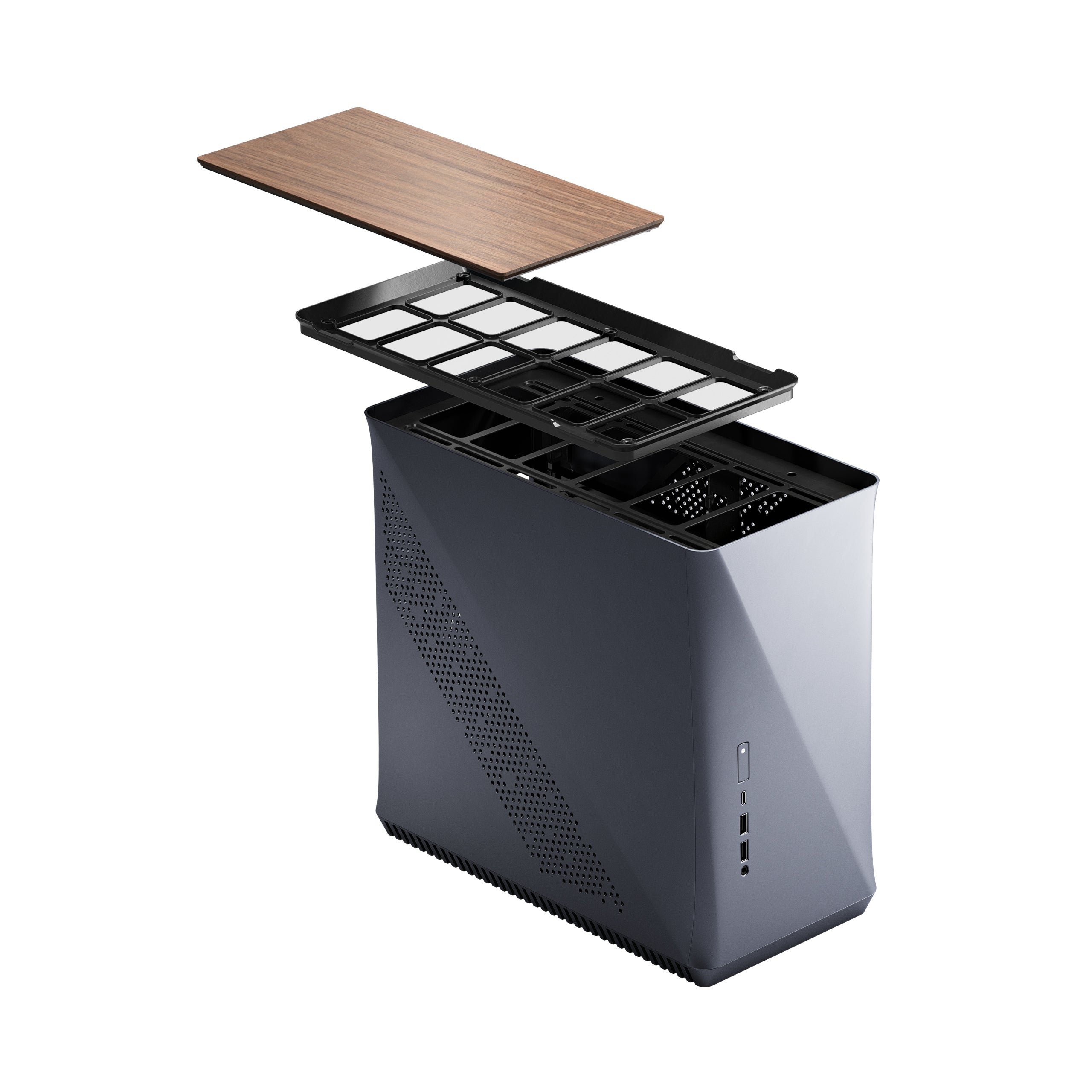 Fractal Design Era ITX SFF Computer Case, USB Ports, Cooling Fans, One 3.5" HDD or Two 2.5" SSDs Support, Titanium Gray - FD-CA-ERA-ITX-GY