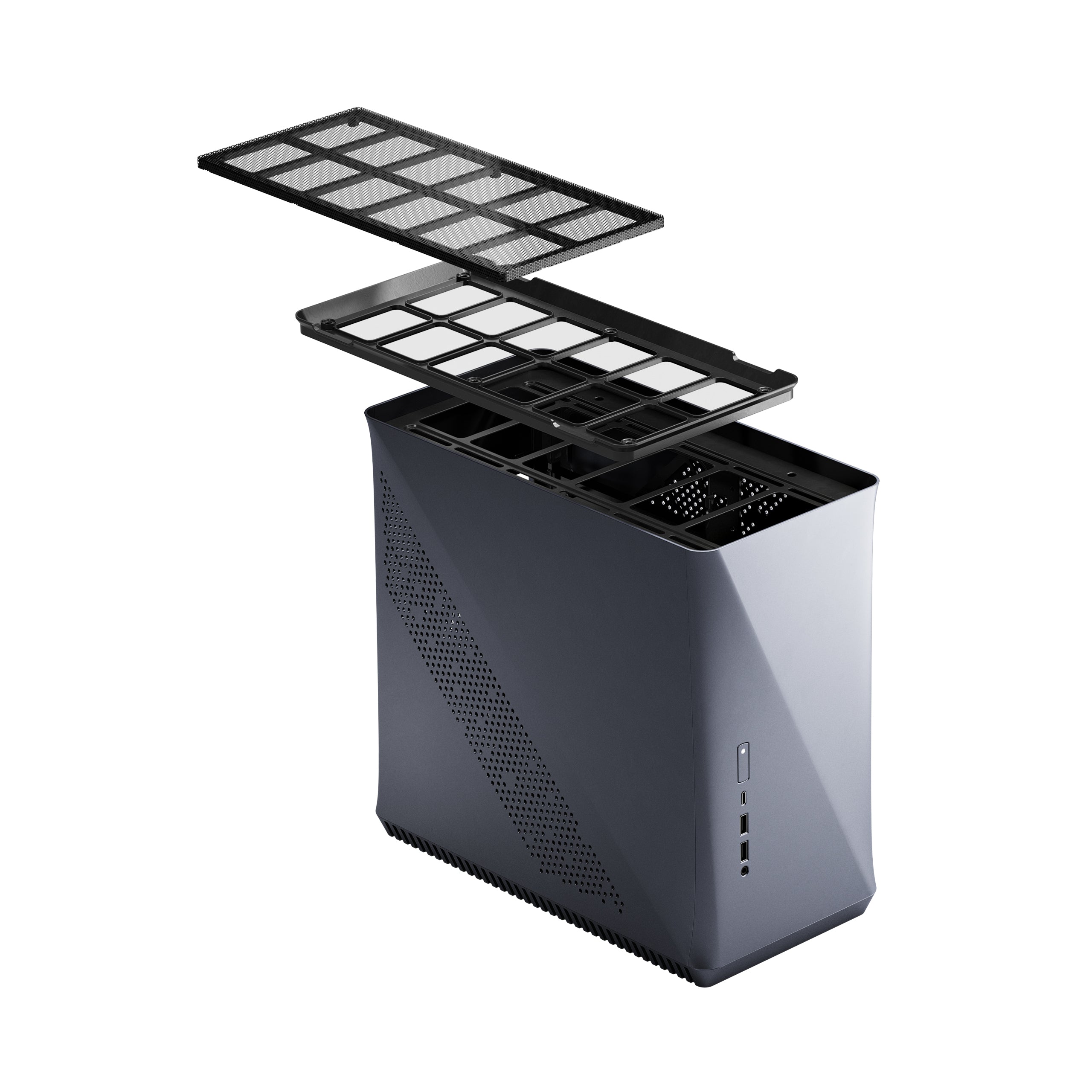 Fractal Design Era ITX SFF Computer Case, USB Ports, Cooling Fans, One 3.5" HDD or Two 2.5" SSDs Support, Titanium Gray - FD-CA-ERA-ITX-GY