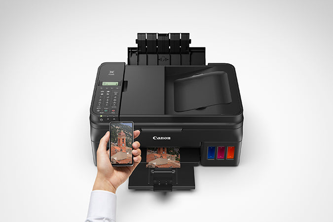 Canon PIXMA G4210 Wireless MegaTank All-In-One Printer, Color Inkjet Printer, USB & Wi-Fi Connectivity, Black - 2316C002AA