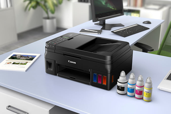 Canon PIXMA G4210 Wireless MegaTank All-In-One Printer, Color Inkjet Printer, USB & Wi-Fi Connectivity, Black - 2316C002AA