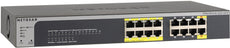 Netgear ProSAFE 16-port Gigabit Managed PoE Ethernet Switch, 8 x RJ-45 + 8 x PoE Ports, Desktop/Rack-mountable - GS516TP-100NAS