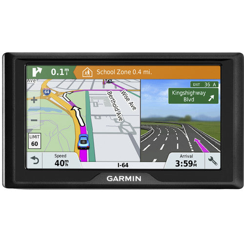 Garmin Drive 61 LMT-S Automobile Portable GPS Navigator, 6.1" Touchscreen Color Display, Mountable, Black - 010-01679-0C