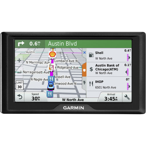 Garmin Drive 61 LM Automobile Portable GPS Navigator, 6.1" Touchscreen Color Display, Mountable, Black - 010-01679-0B