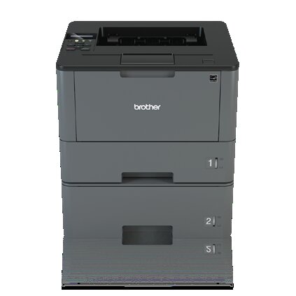 Brother Business Monochrome Laser Printer, 256MB Memory, Ethernet, Wireless, Duplex Printing,  Dual Paper Trays - HL-L5200DWT