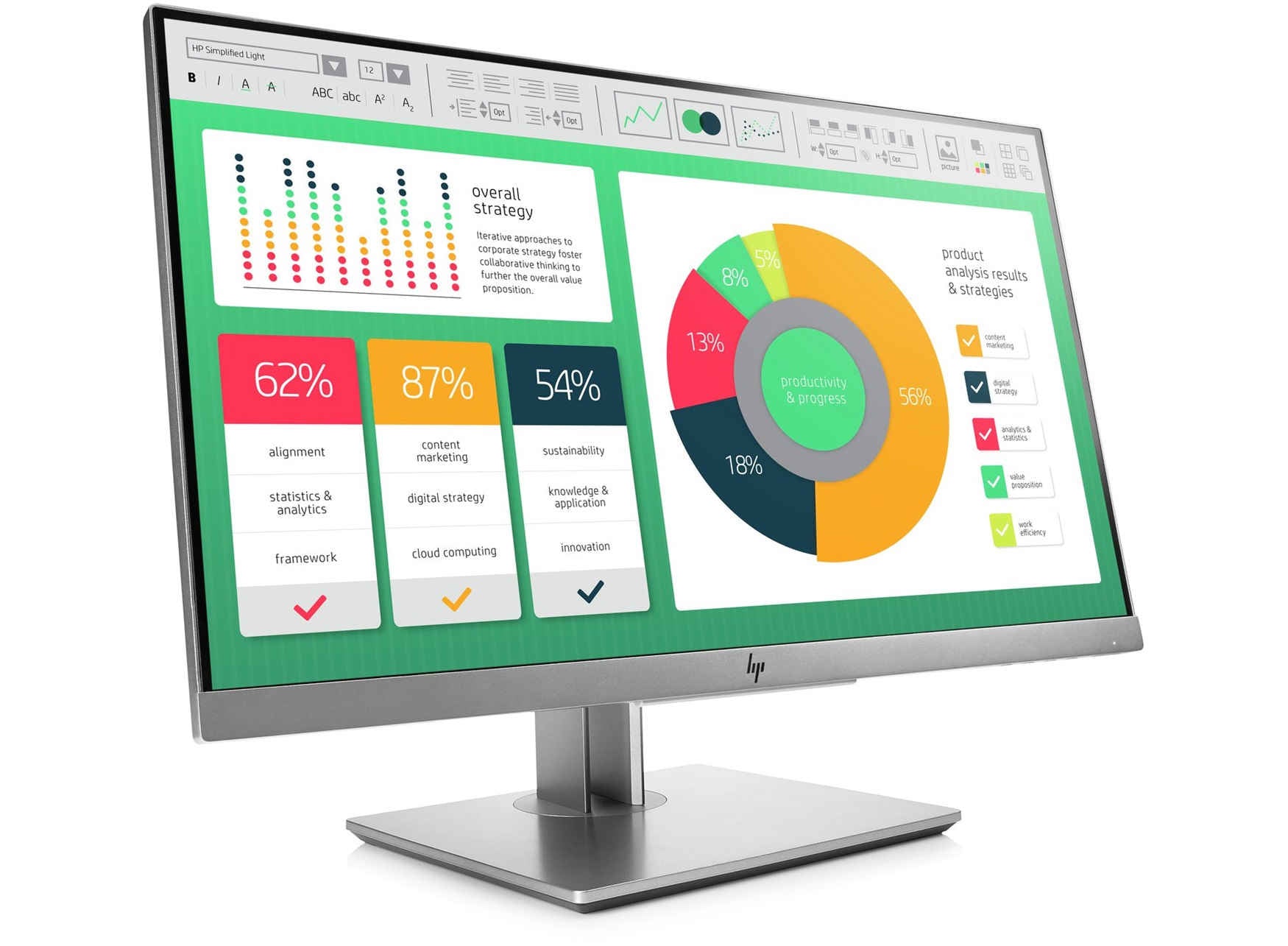 HP EliteDisplay E223 21.5" Full HD LED LCD Monitor, 16:9, 5MS, 5M:1-Contrast - 1FH45A8#ABA