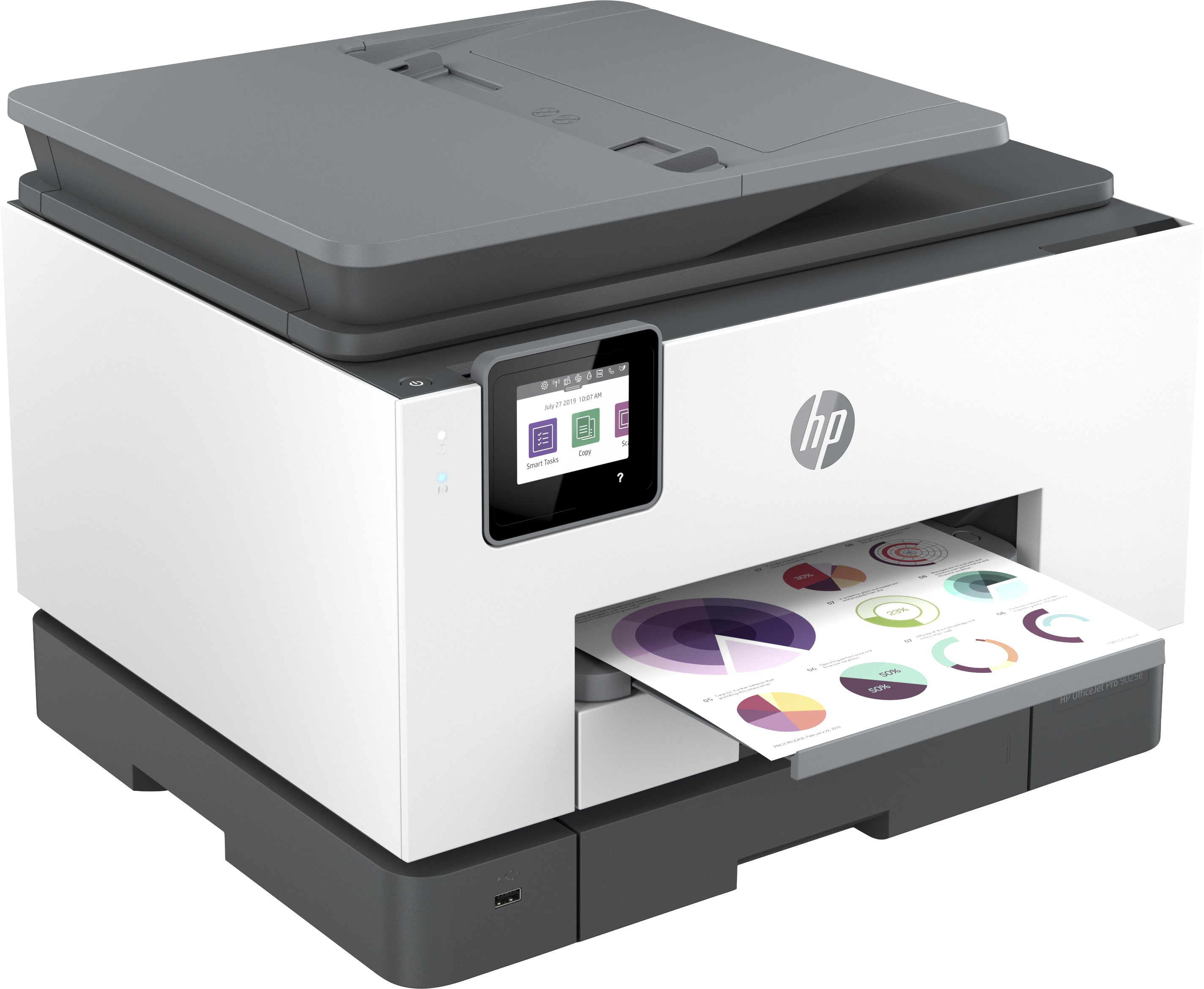 HP OfficeJet Pro 9025e All-in-One Color Inkjet Printer, 24/20ppm, 512MB, WiFi, Ethernet, USB 2.0 - 1G5M0A#B1H