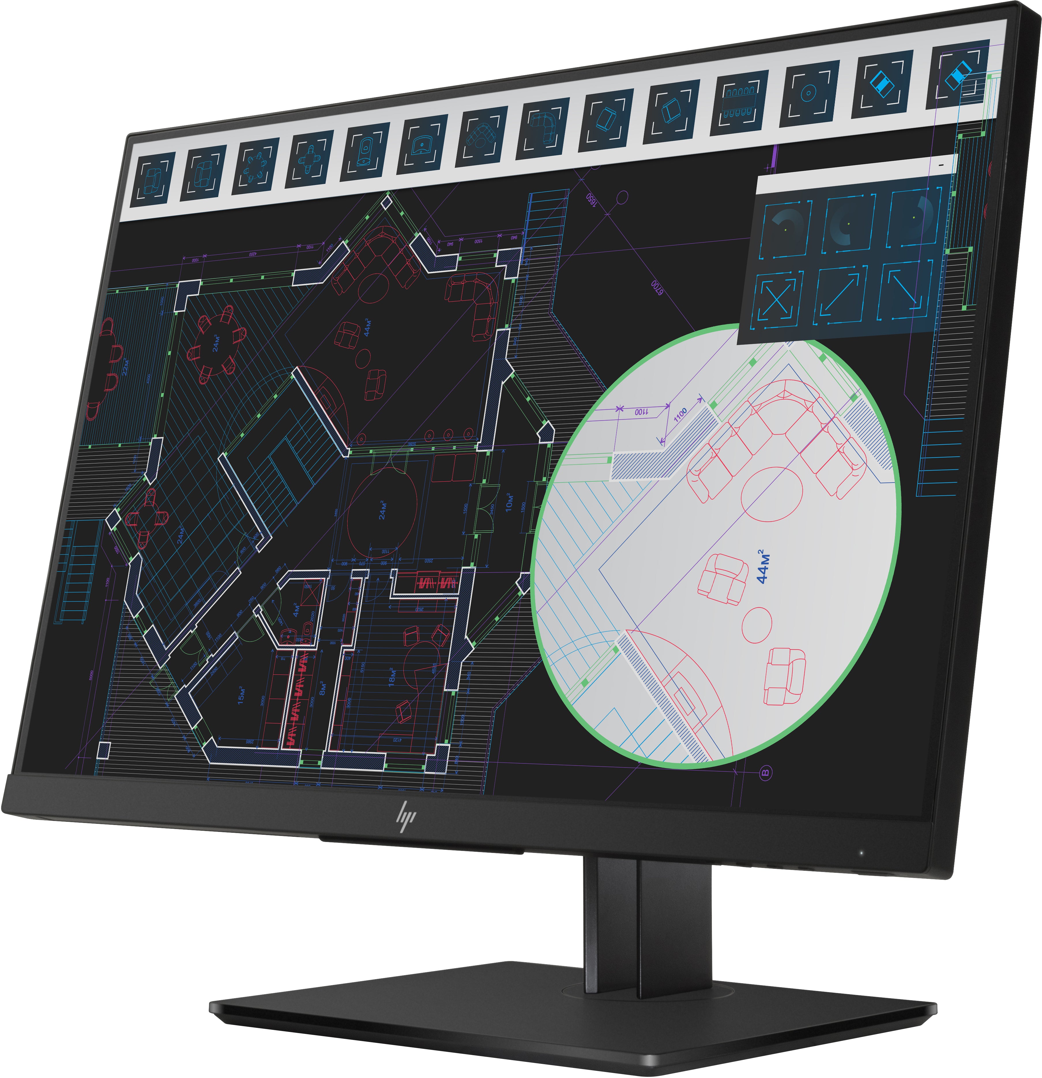 HP Z24i G2 24" WUXGA LED LCD Monitor, 16:10, 5MS, 10M:1-Contrast - 1JS08A8#ABA