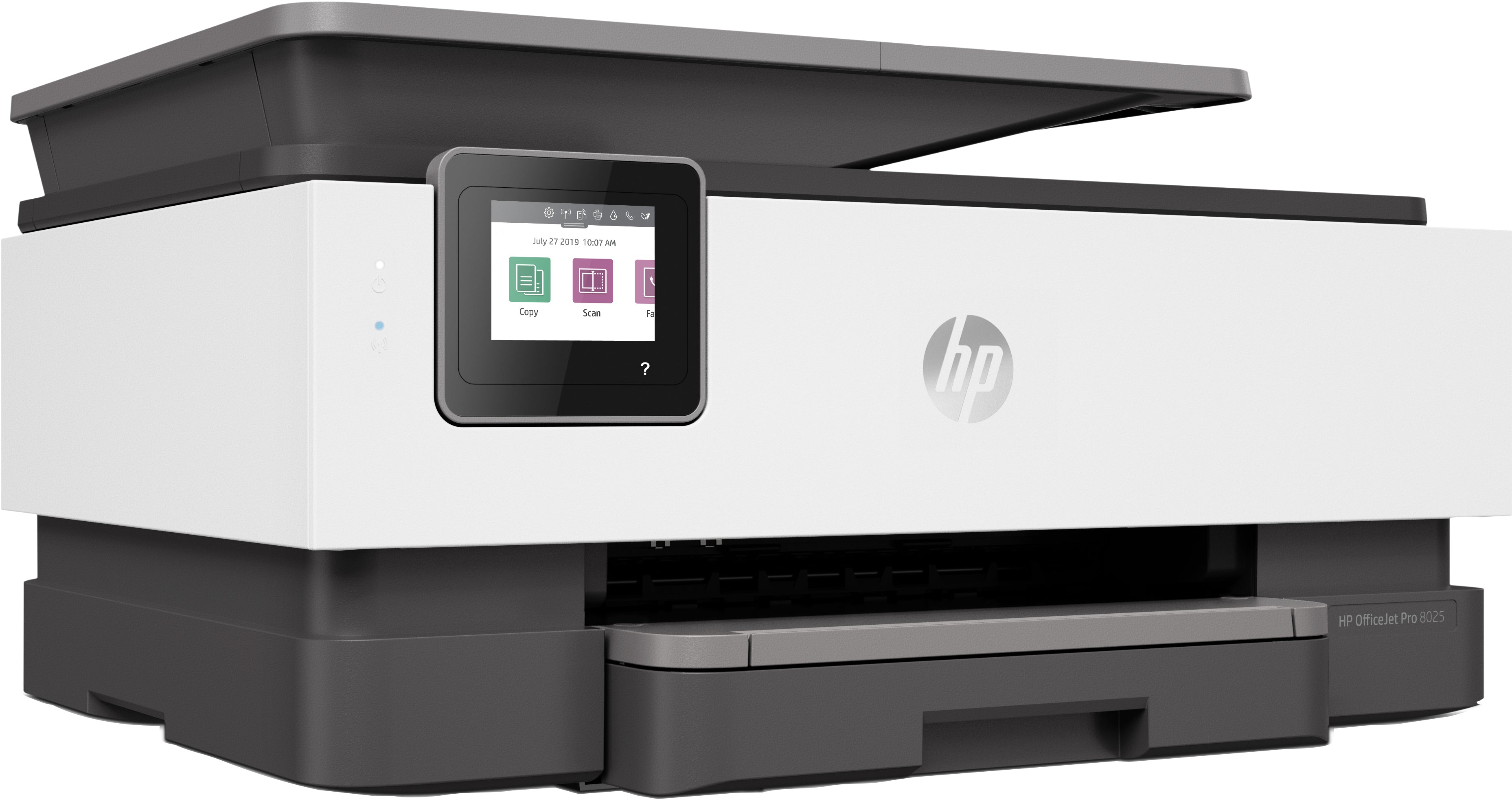 HP OfficeJet Pro 8025 All-in-One Color Inkjet Printer, 20 ppm Black, 10 ppm Color, 4800 x 1200 dpi, 256 MB Memory, WiFi, Ethernet, Duplex Printing - 1KR57A#B1H