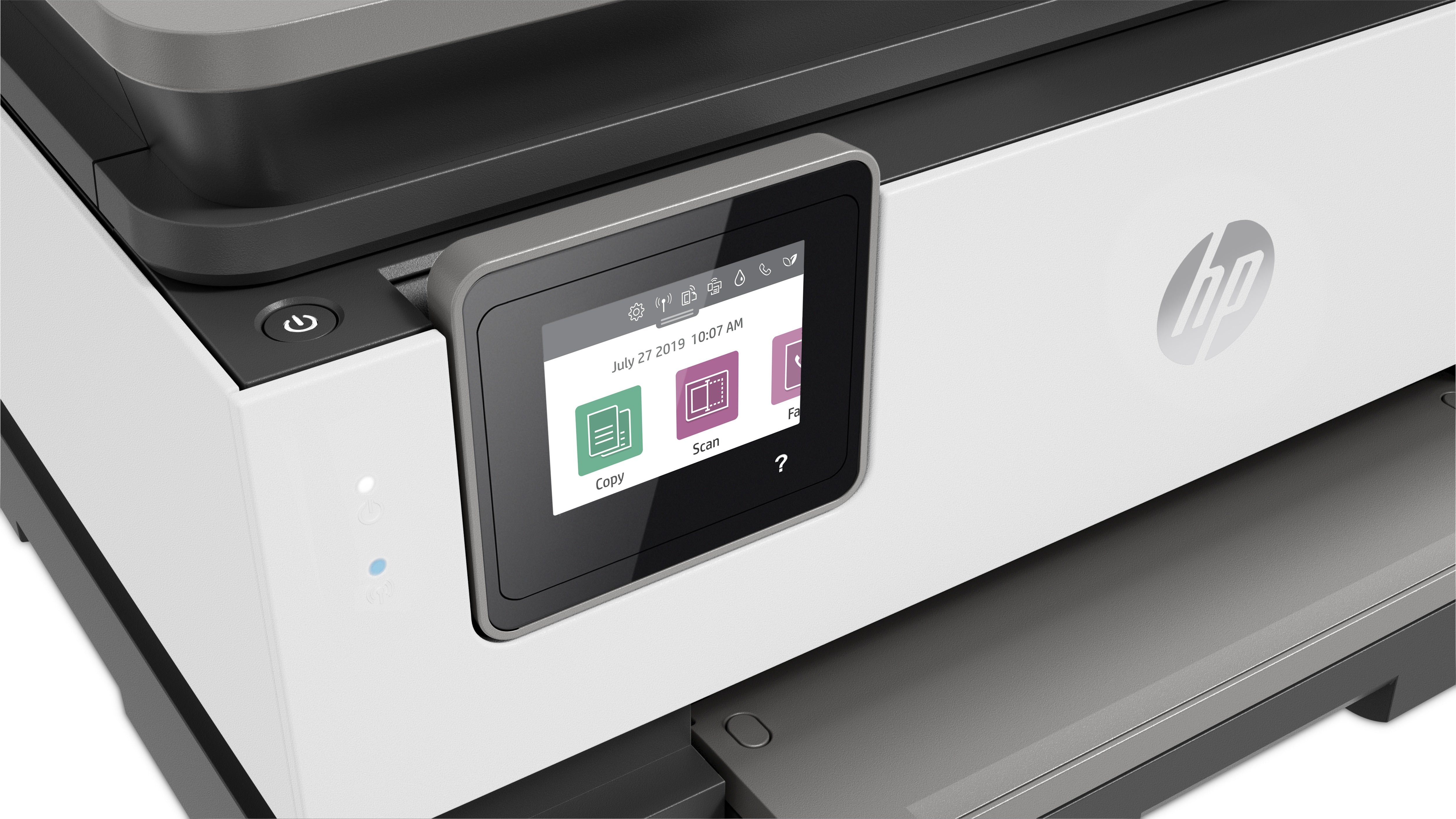 HP OfficeJet Pro 8025 All-in-One Color Inkjet Printer, 20 ppm Black, 10 ppm Color, 4800 x 1200 dpi, 256 MB Memory, WiFi, Ethernet, Duplex Printing - 1KR57A#B1H