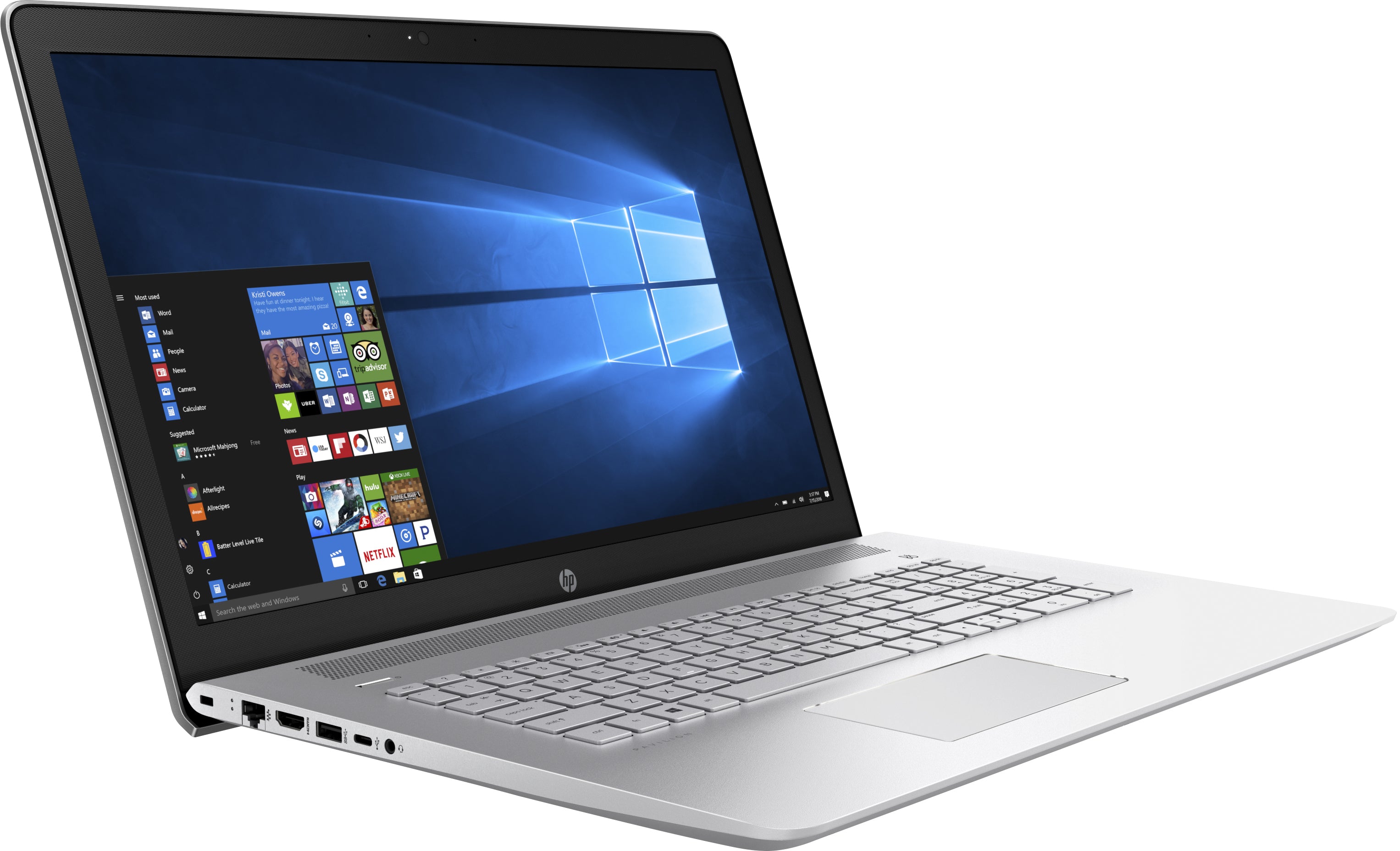 HP Pavilion 17-ar050wm 17.3" Full HD (Non-Touch) Notebook PC, AMD A10-9620P, 2.50GHz, 8GB RAM, 1TB HDD, Windows 10 Home 64-Bit - 1KU52UA#ABA (Certified Refurbished)