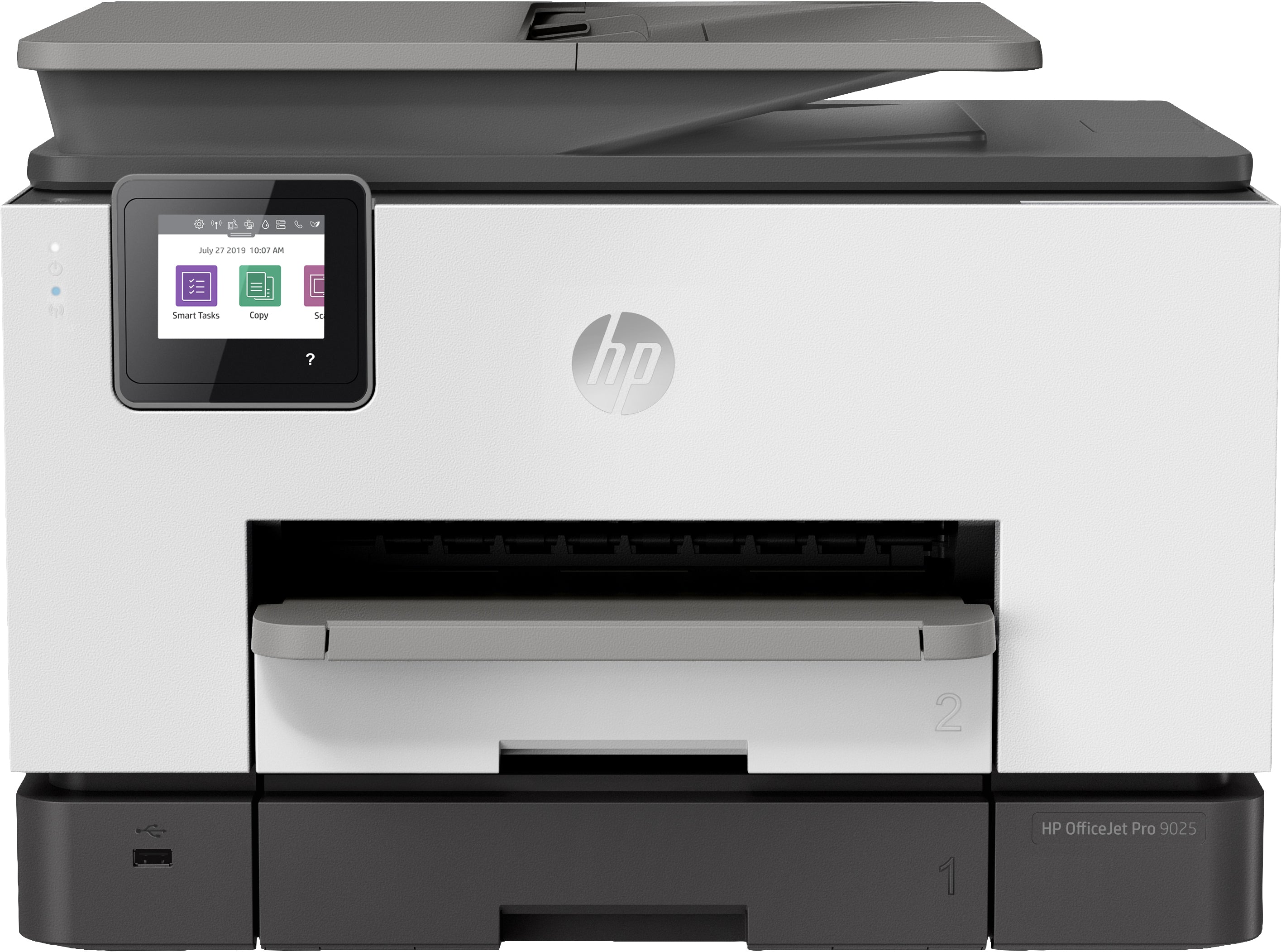 HP OfficeJet Pro 9025 All-in-One Color Inkjet Printer, 24 ppm Black, 20 ppm Color, 4800 x 1200 dpi, 512 MB Memory, WiFi, Ethernet, USB 2.0, Duplex Printing - 1MR66A#B1H