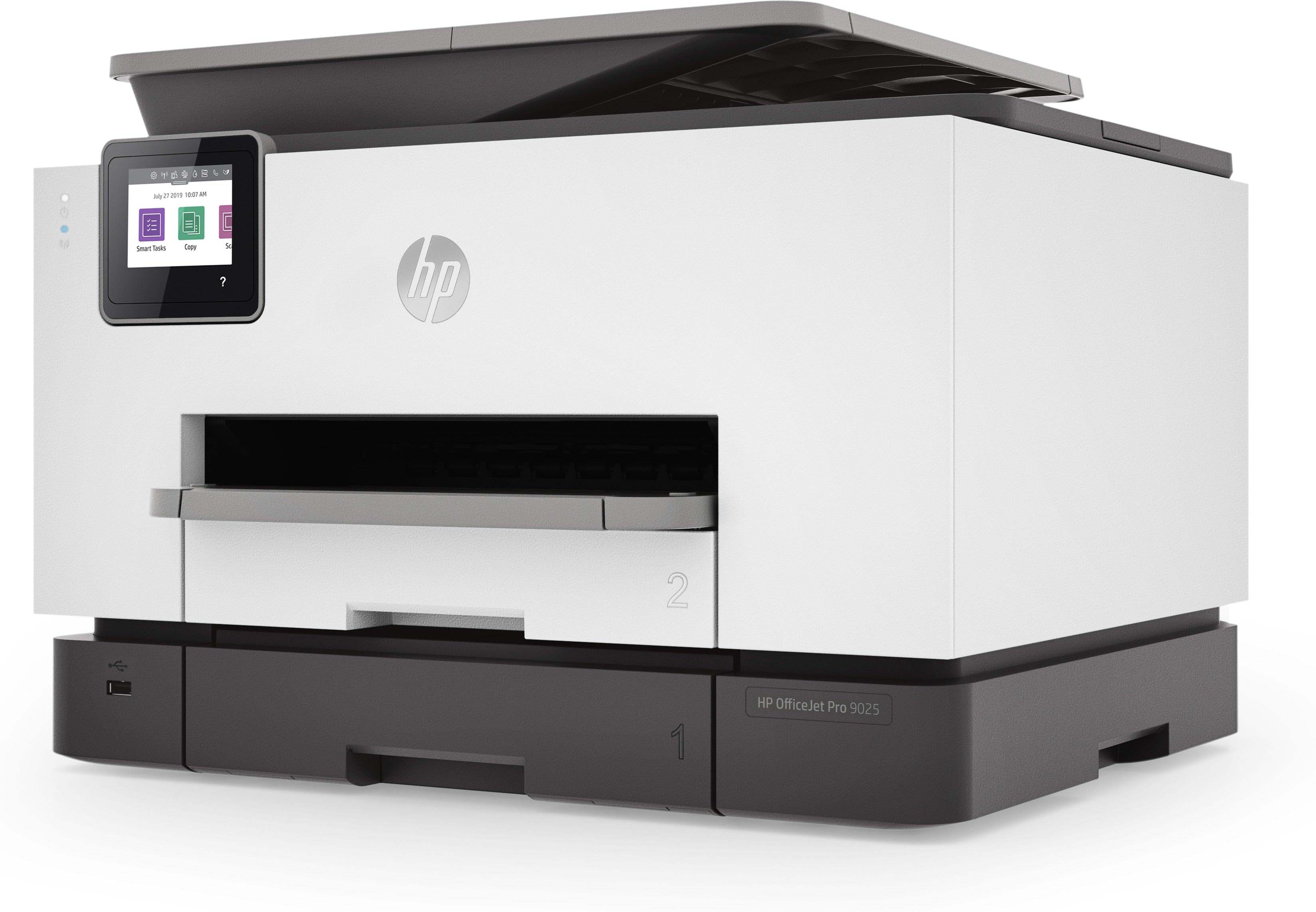 HP OfficeJet Pro 9025 All-in-One Color Inkjet Printer, 24 ppm Black, 20 ppm Color, 4800 x 1200 dpi, 512 MB Memory, WiFi, Ethernet, USB 2.0, Duplex Printing - 1MR66A#B1H