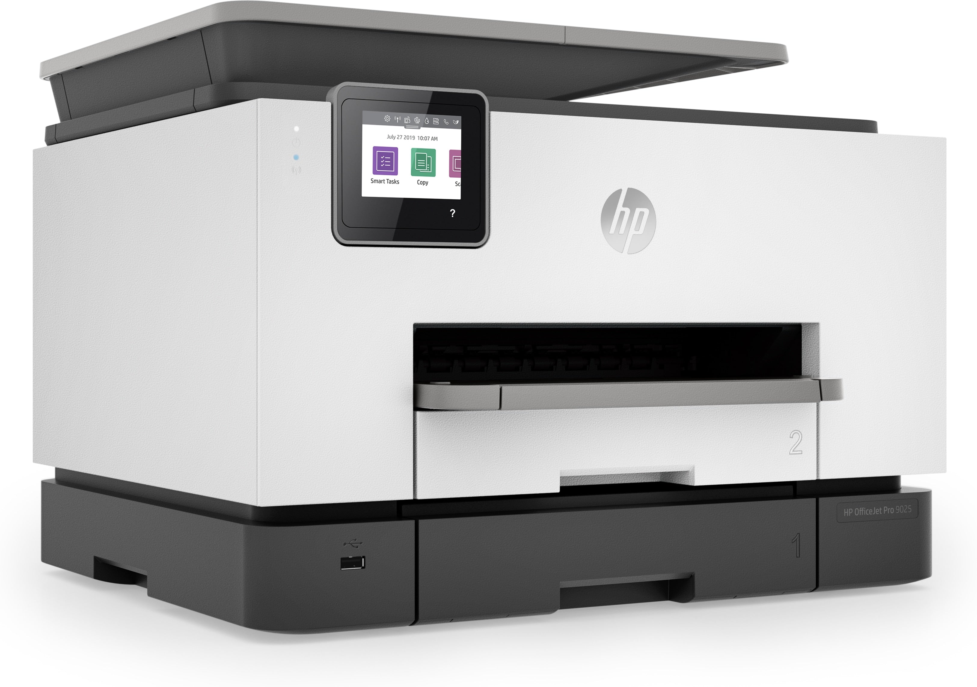 HP OfficeJet Pro 9025 All-in-One Color Inkjet Printer, 24 ppm Black, 20 ppm Color, 4800 x 1200 dpi, 512 MB Memory, WiFi, Ethernet, USB 2.0, Duplex Printing - 1MR66A#B1H