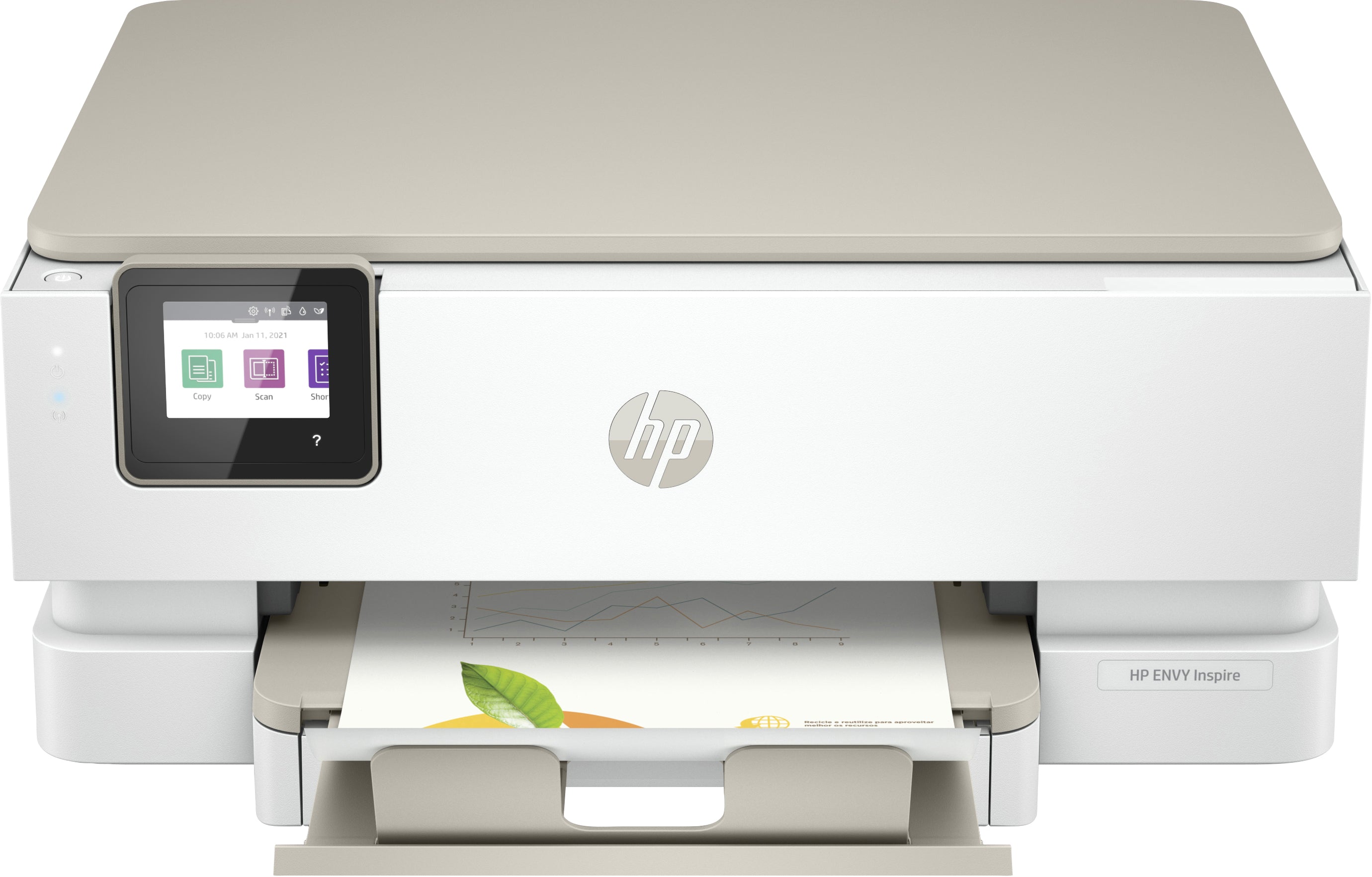 HP ENVY Inspire 7255e All-in-One Color Inkjet Printer, Print/Copy/Scan/Photo, 15/10 ppm, 256MB, USB, WiFi - 1W2Y9A#B1H