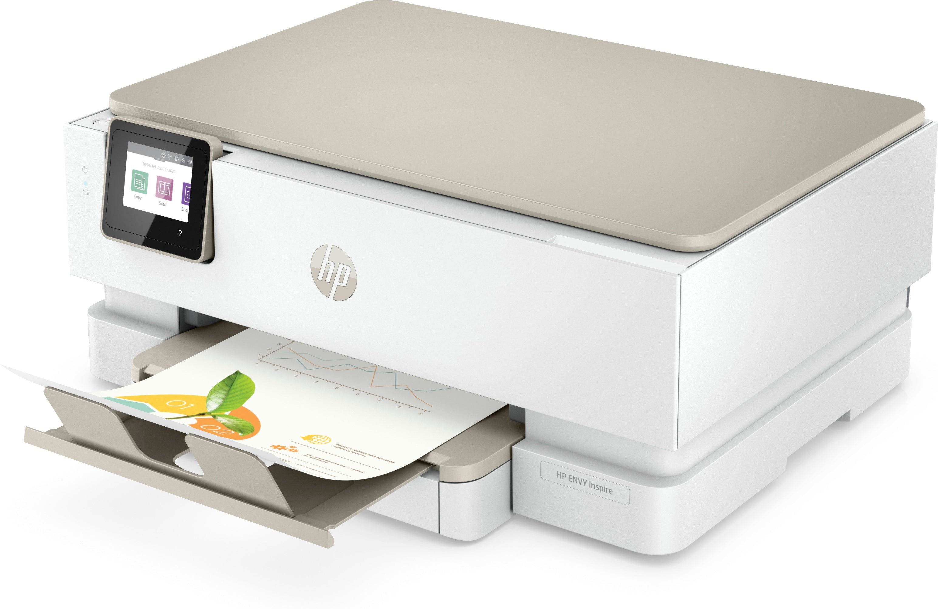 HP ENVY Inspire 7255e All-in-One Color Inkjet Printer, Print/Copy/Scan/Photo, 15/10 ppm, 256MB, USB, WiFi - 1W2Y9A#B1H