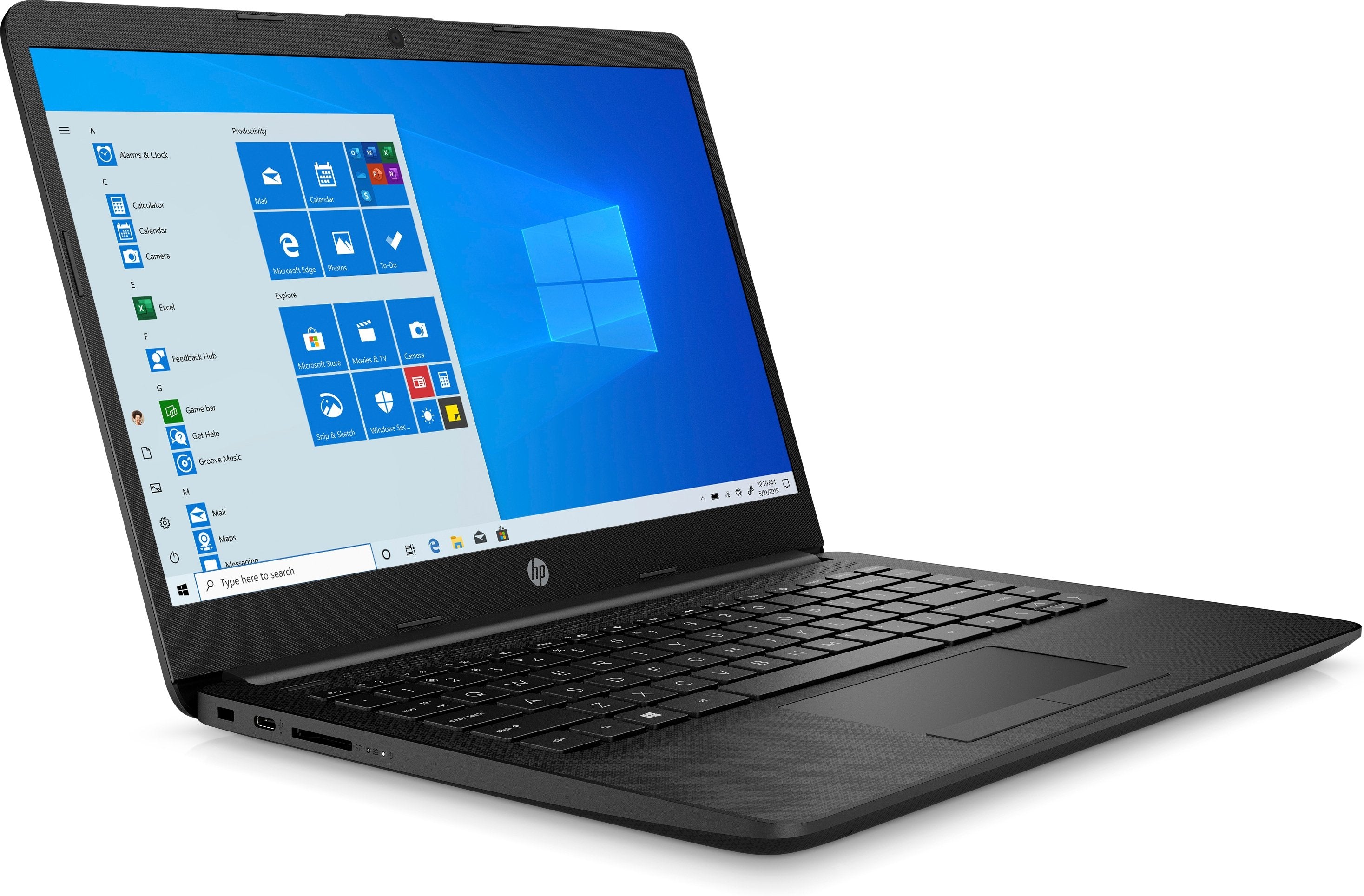 HP 14-dk1031dx 14" HD Notebook, AMD R3-3250U, 2.60GHz, 8GB RAM, 1TB HDD, Win10H-S - 1Y8X8UA#ABA (Refurbished)