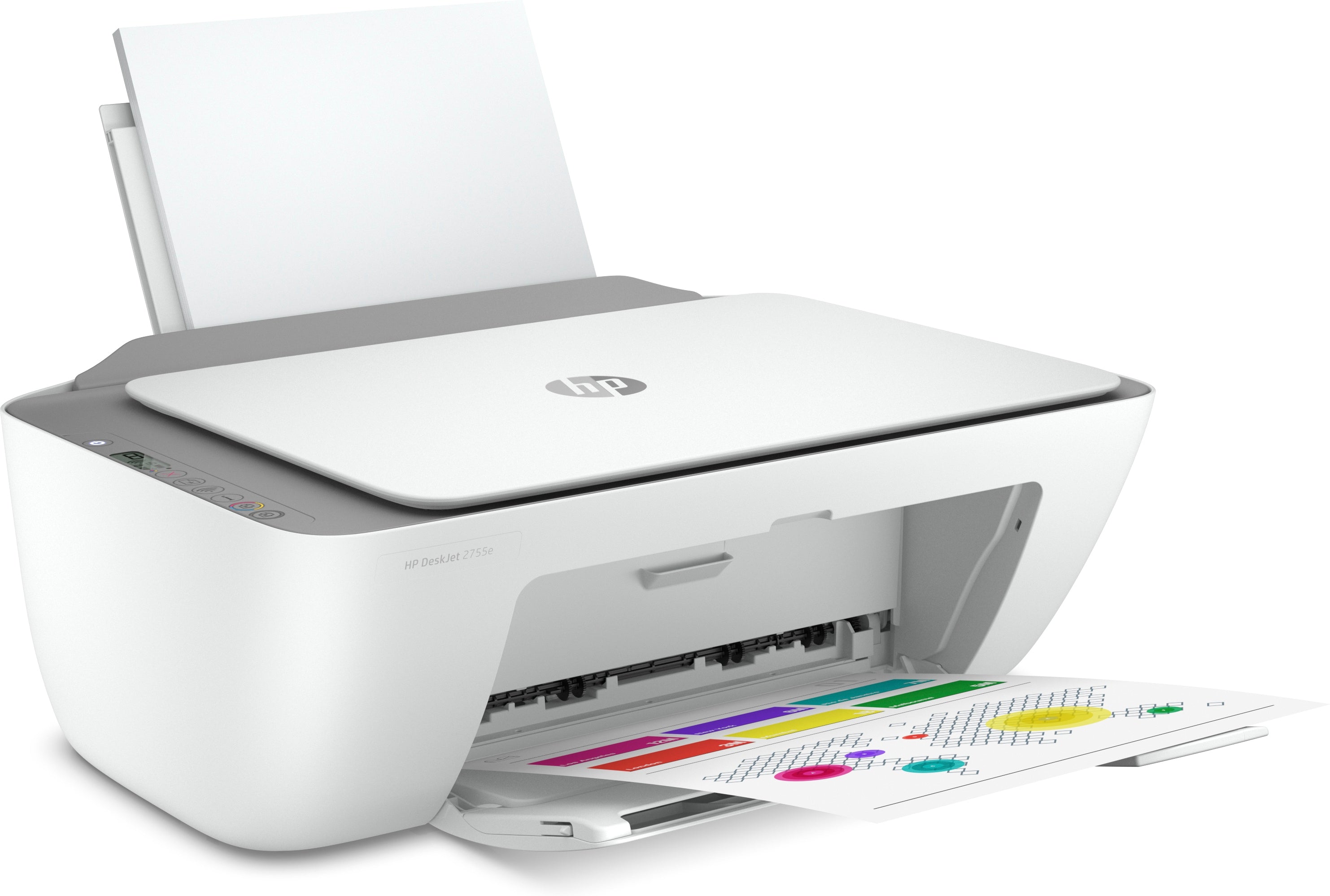 HP DeskJet 2755e All-in-One Color Inkjet Printer, 7.5/5.5 ppm, 64MB, WiFi, USB 2.0 - 26K67A#B1H