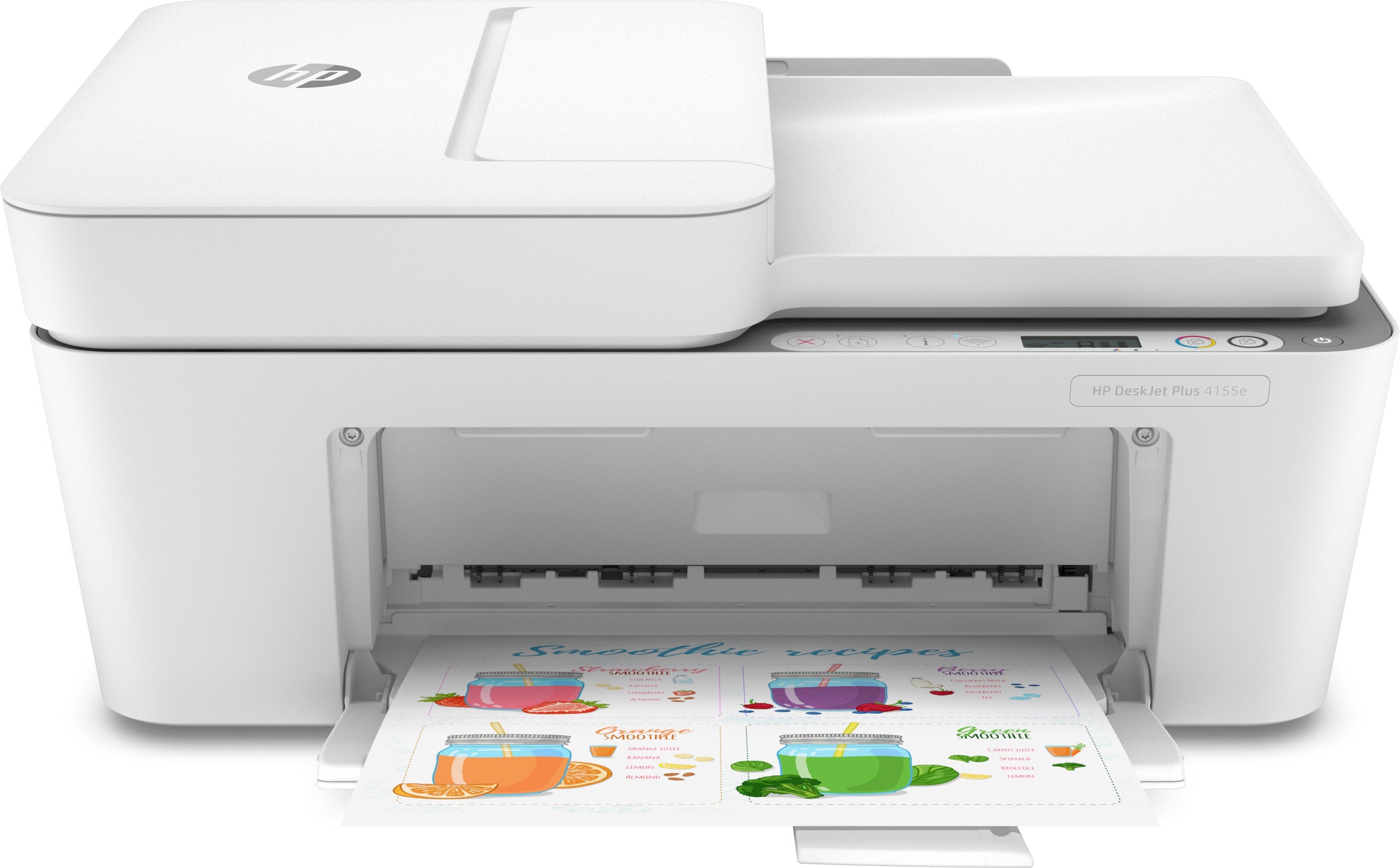 HP DeskJet 4155e All-in-One Color Inkjet Printer, Print/Copy/Scan, 8.5/5.5 ppm, 64MB, USB, WiFi - 26Q90A#B1H