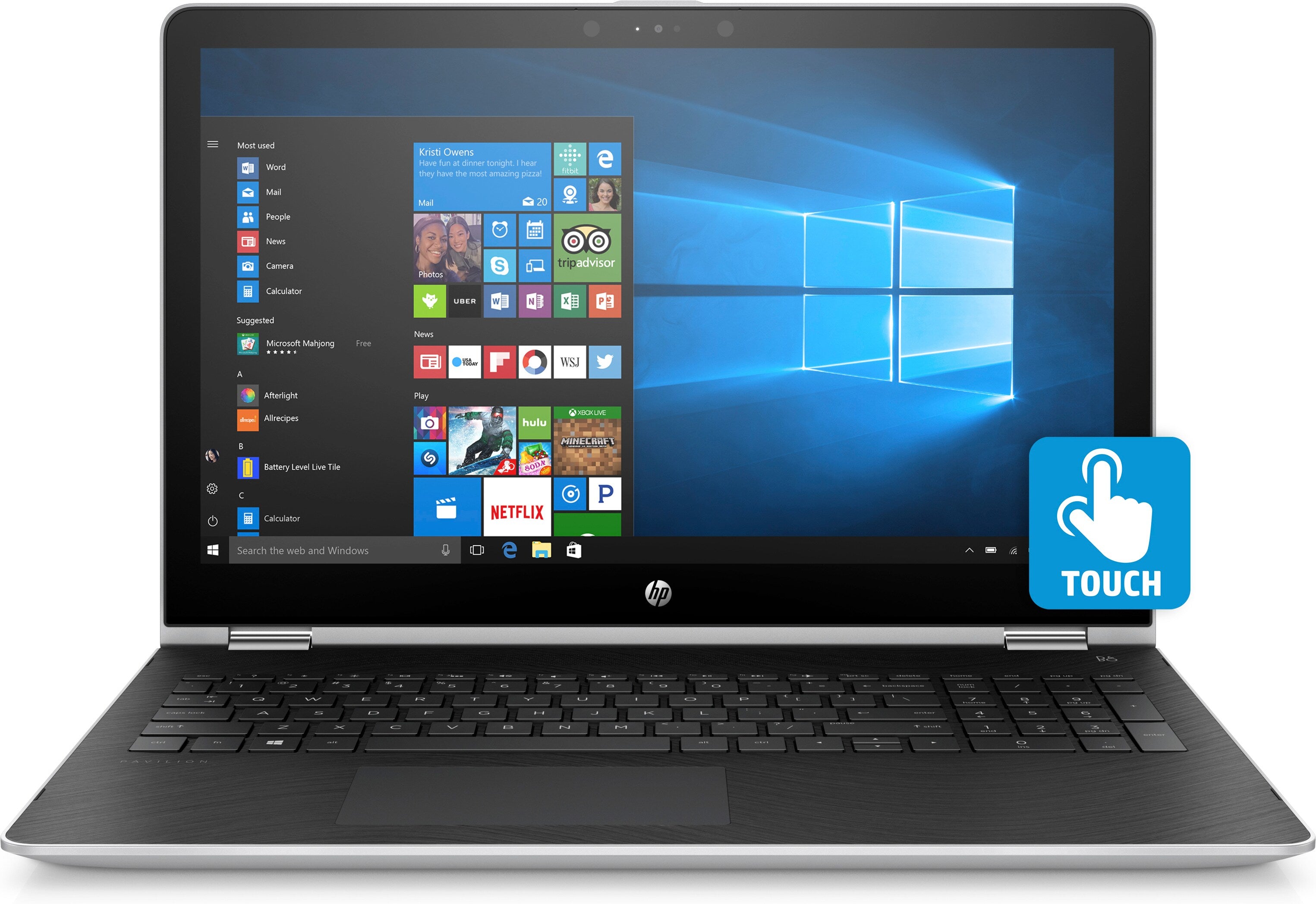 HP Pavilion X360 15-br068cl 15.6" FHD (Touchscreen) Convertible Notebook, Intel Core i5-7200U, 2.50GHz, 8GB RAM, 1TB HDD, Windows 10 Home 64-Bit- 2DT02UA#ABA