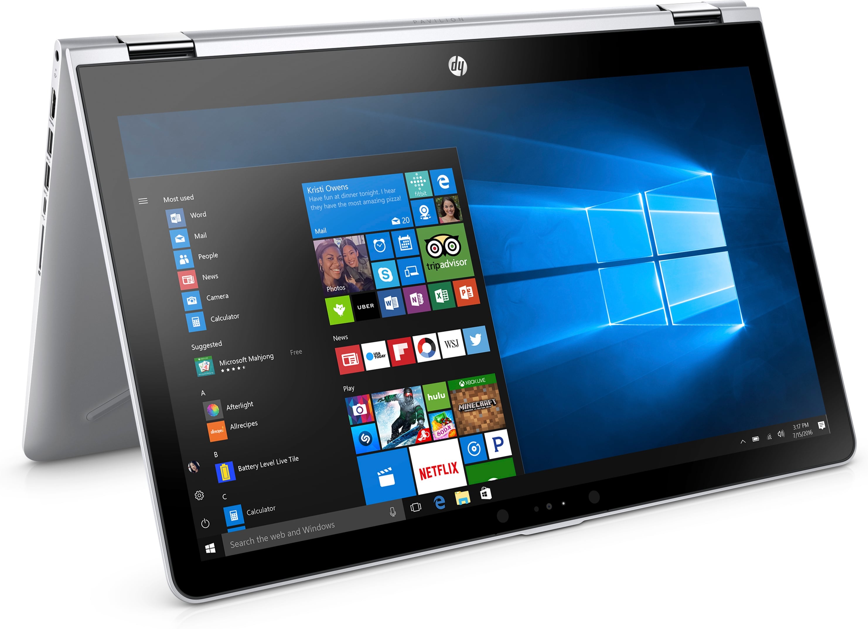 HP Pavilion X360 15-br068cl 15.6" FHD (Touchscreen) Convertible Notebook, Intel Core i5-7200U, 2.50GHz, 8GB RAM, 1TB HDD, Windows 10 Home 64-Bit- 2DT02UA#ABA