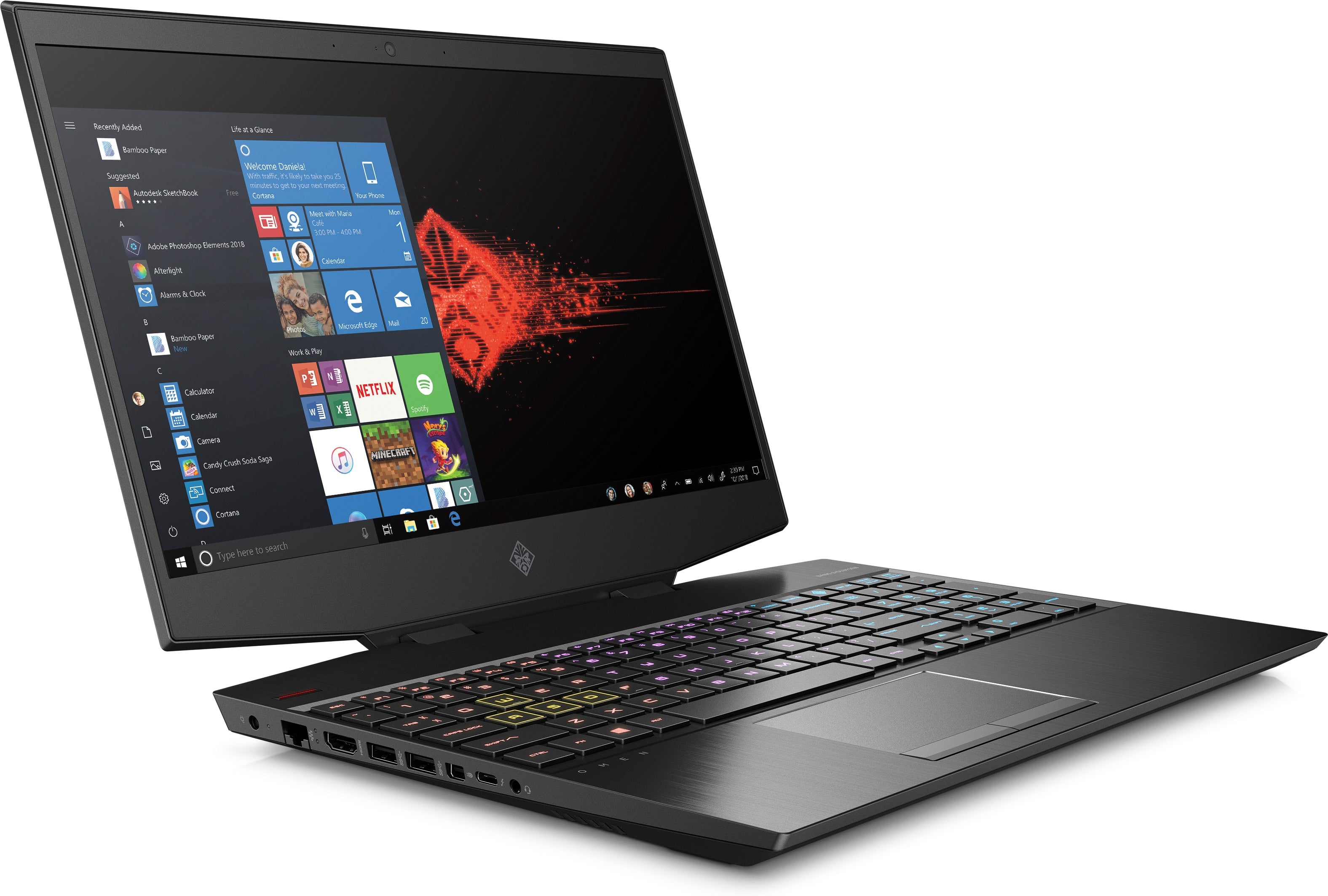 HP OMEN 15-dh1020nr 15.6" FHD (NonTouch) Gaming Notebook, Intel i7-10750H, 2.60GHz, 8GB RAM, 512GB SSD, Win10H - 2L004UA#ABA