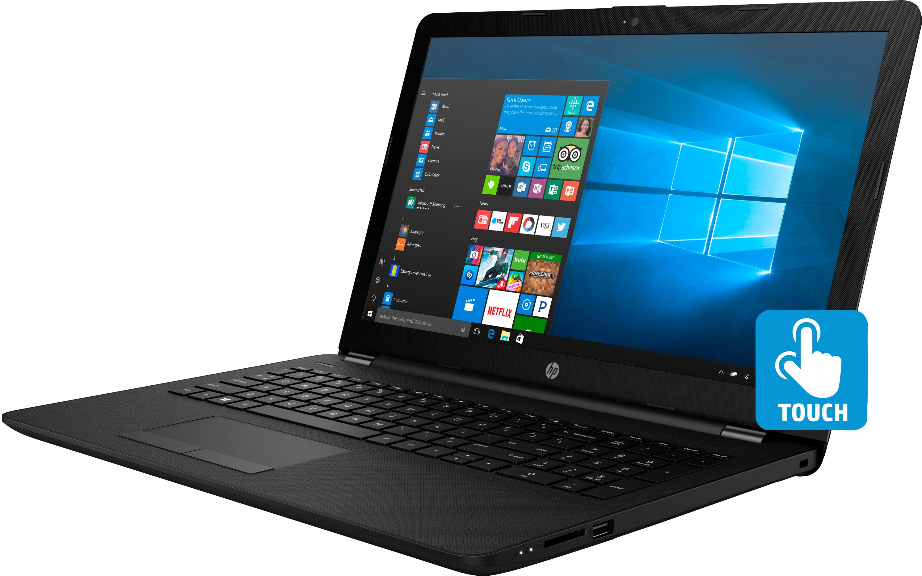 HP 15-bs045nr Laptop 15.6" HD (Touchscreen) Notebook, Intel Core i7-7500U, 2.70GHz 8GB RAM 1TB SATA Windows 10 Home 64-Bit- 2PE20UA#ABA