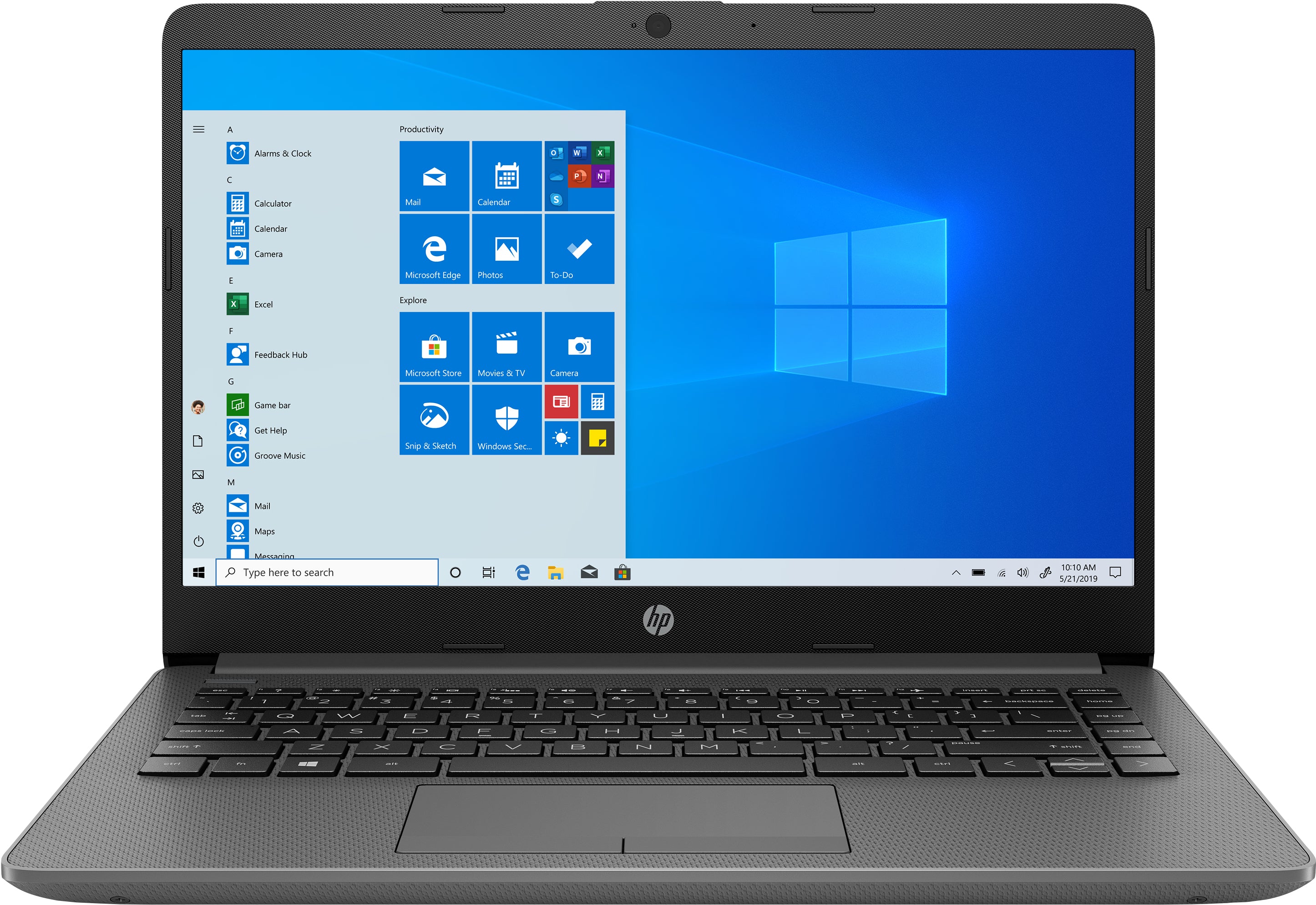 HP 14-dk1046nr 14" HD Notebook, AMD Athlon Silver 3050U, 2.30GHz, 4GB RAM, 500GB HDD, Win10H - 2V764UA#ABA