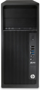 HP Z240 Tower Workstation, Intel Core i7-7700, 3.60GHz, 16GB RAM, 512GB SSD, Windows 10 Pro 64-Bit - 2VN29UT#ABA
