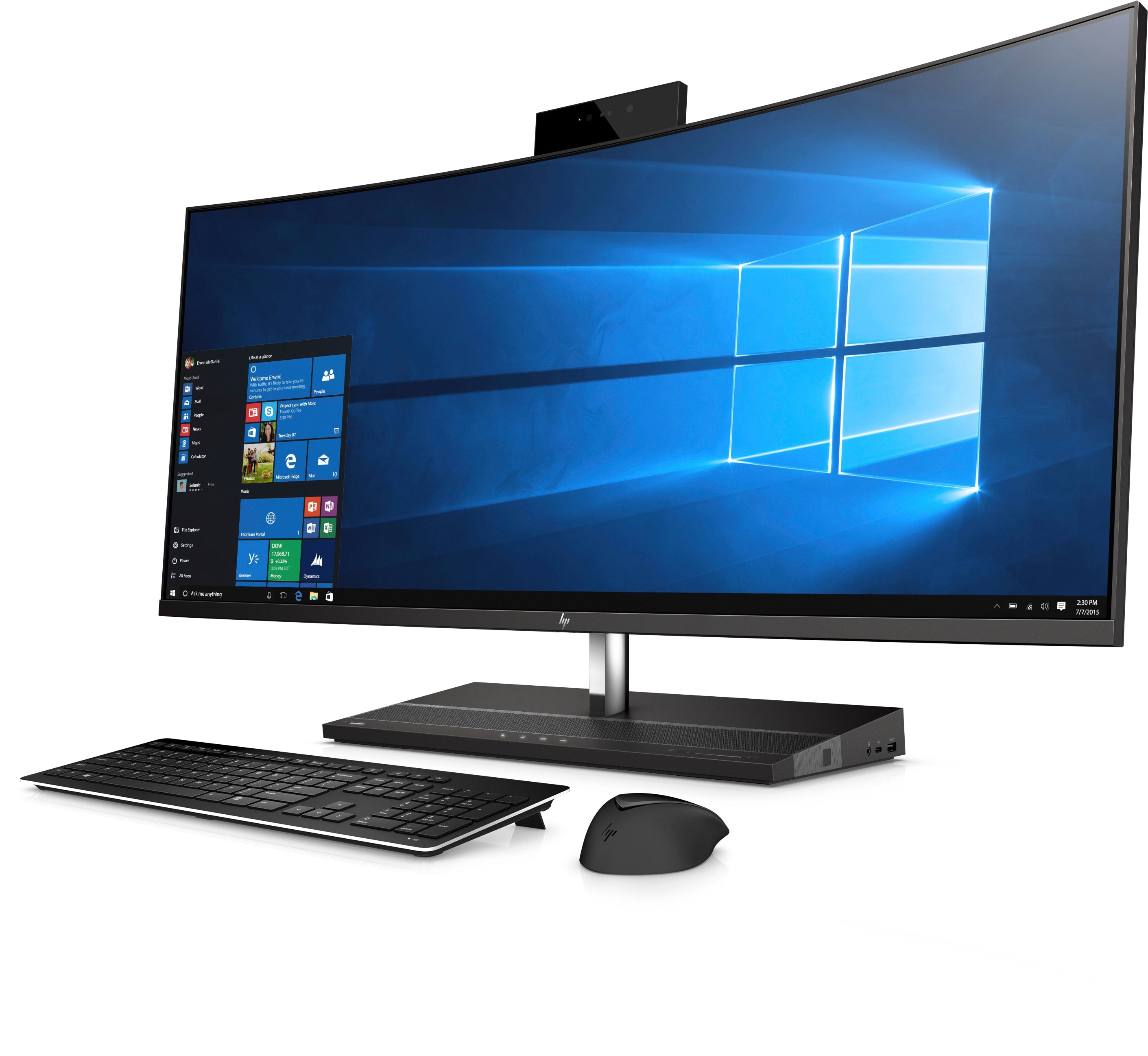 HP EliteOne 1000-G1 All In One Business PC, 34" WQHD Curved, Intel Core i5, 3.40GHz, 8GB RAM, 256GB PCIe SSD, Windows 10 Pro 64-Bit- 2ZK57UT#ABA
