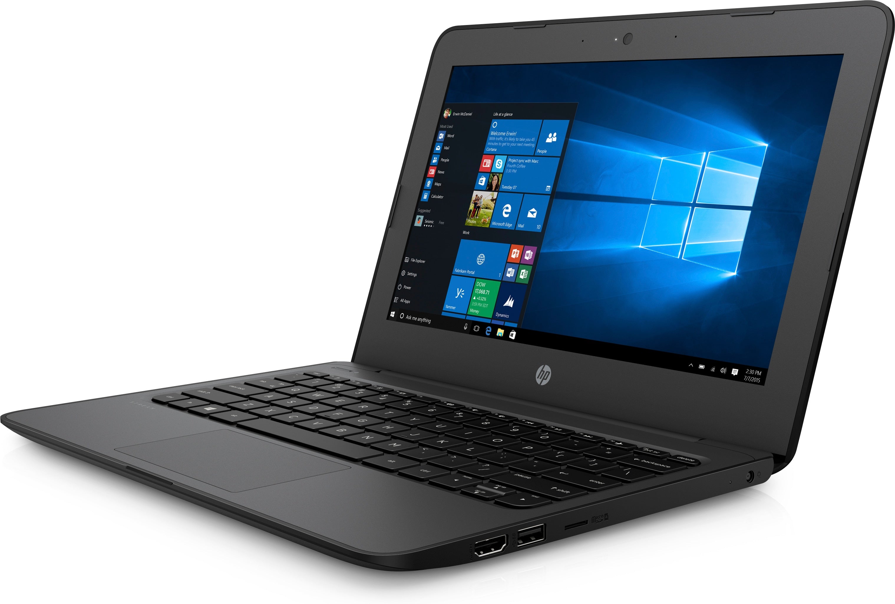 HP Stream Pro 11 G4 EE 11.6" HD (Non-Touch) Notebook, Intel Celeron N3450, 1.10GHz, 4GB RAM, 64GB eMMC, Windows 10 S - 3BB42UT#ABA