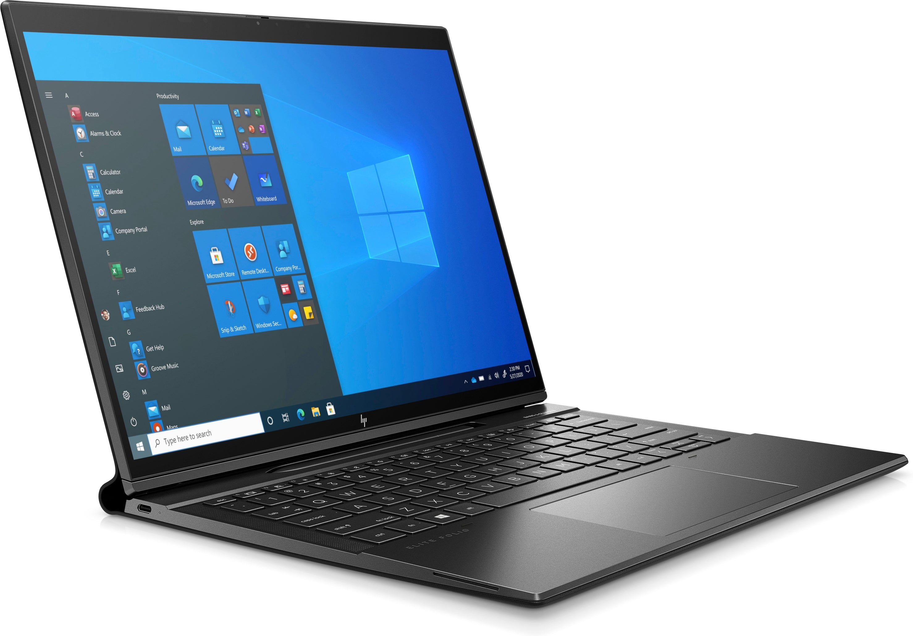 HP Elite Folio 13.5" WUXGA+ Convertible Notebook, Qualcomm Snapdragon, 3.0GHz, 16GB RAM, 256GB SSD, Win10P - 3F7F3UT#ABA