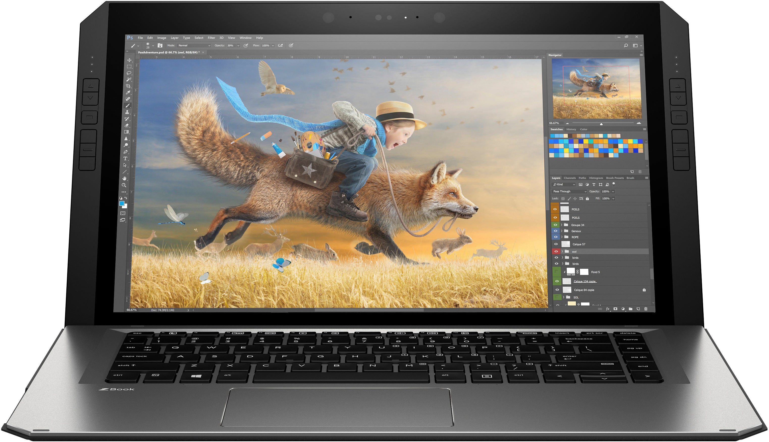 HP ZBook x2 G4 14" 4K UHD (Touchscreen) Detachable Mobile Workstation, Intel Core i7-7500U, 2.70GHz, 8GB RAM, 256GB SSD, Windows 10 Pro 64-Bit - 3FB84UT#ABA