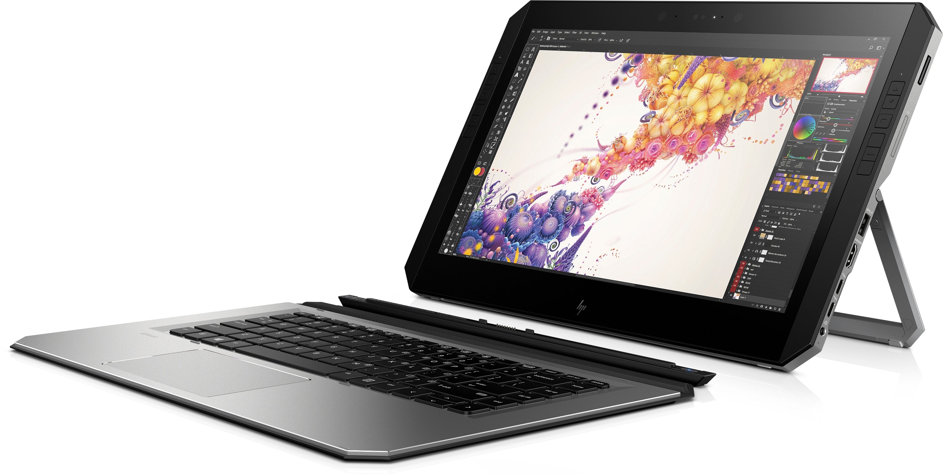 HP ZBook x2 G4 14" 4K UHD (Touchscreen) Detachable Mobile Workstation, Intel Core i7-7500U, 2.70GHz, 8GB RAM, 256GB SSD, Windows 10 Pro 64-Bit - 3FB84UT#ABA