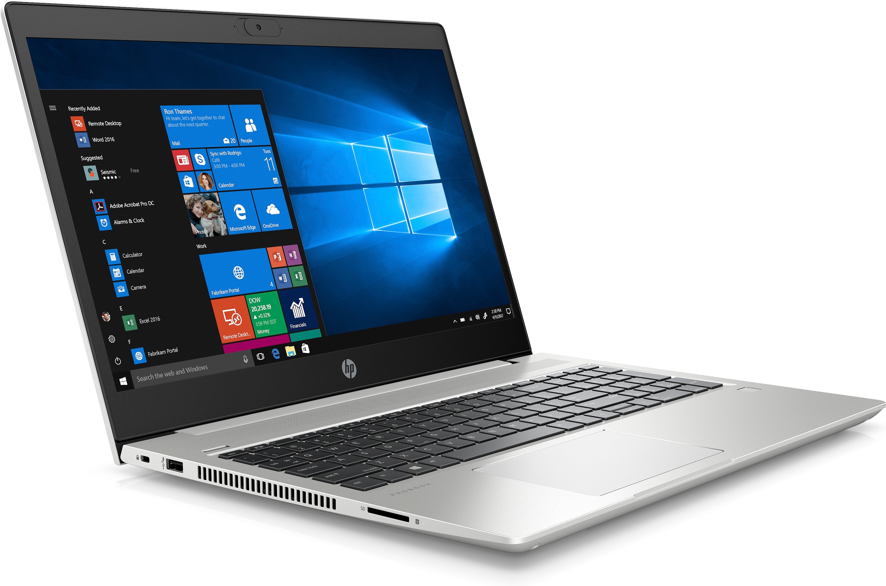 HP ProBook 455-G7 15.6" FHD Notebook, AMD R5-4500U, 2.30GHz, 16GB RAM, 256GB SSD, Win10P - 3F587UT#ABA