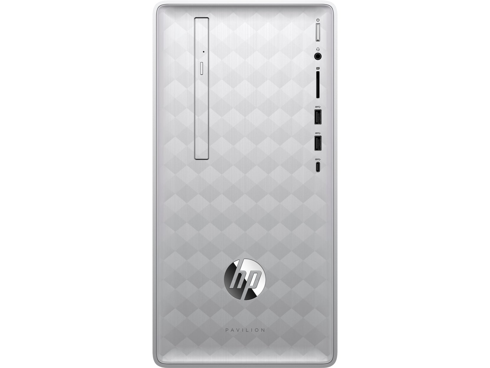 HP Pavilion 590-p0007c Mini Tower Desktop PC, Silver, Intel Core i7, 3.20GHz, 12GB RAM, 1TB HDD, Windows 10 Home- 3LB64AA#ABA