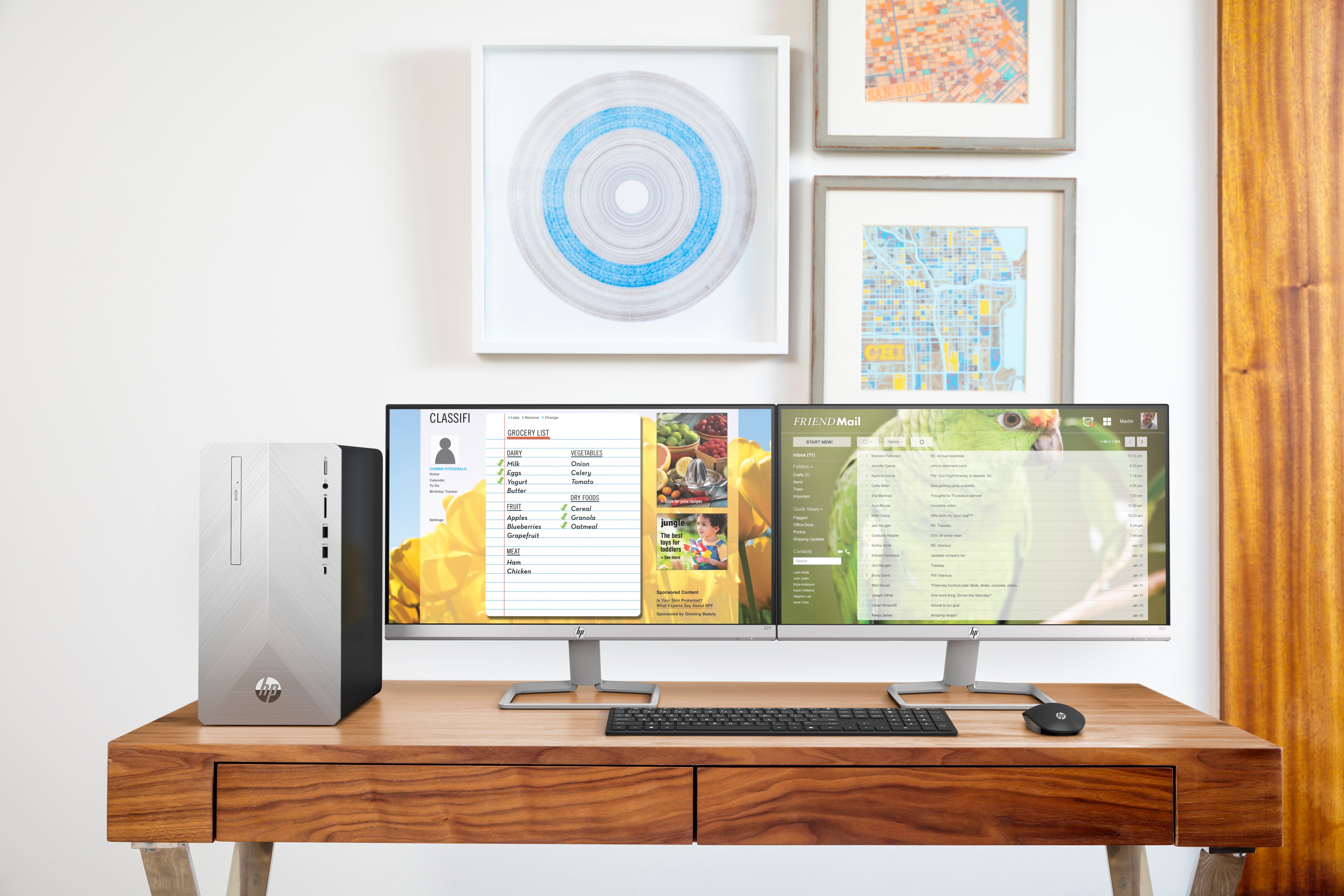 HP Pavilion 590-p0007c Mini Tower Desktop PC, Silver, Intel Core i7, 3.20GHz, 12GB RAM, 1TB HDD, Windows 10 Home- 3LB64AA#ABA