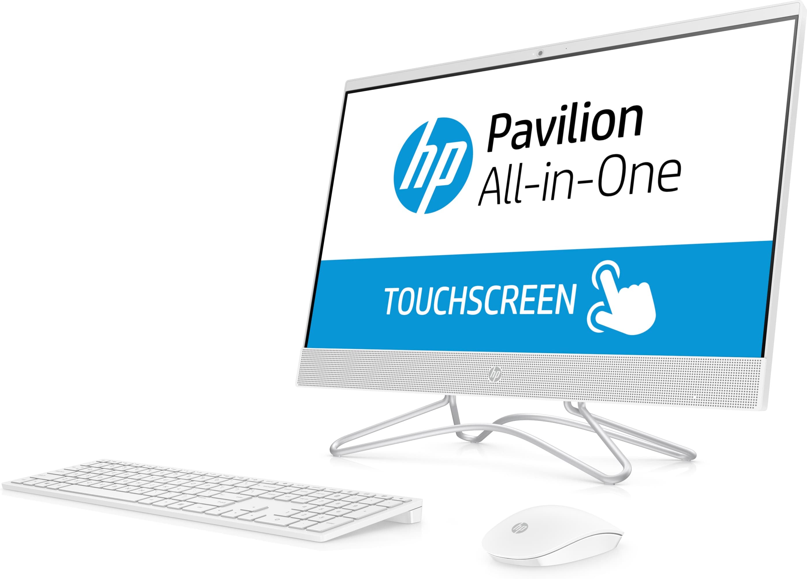 HP 24-f0012cy All-in-One (Touchscreen) Desktop PC, 23.8" FHD, AMD A9-9425, 3.10GHz, 4GB RAM, 1TB HDD, Windows 10 Home 64-Bit, Snow White - 3LC01AA#ABA (Certified Refurbished)