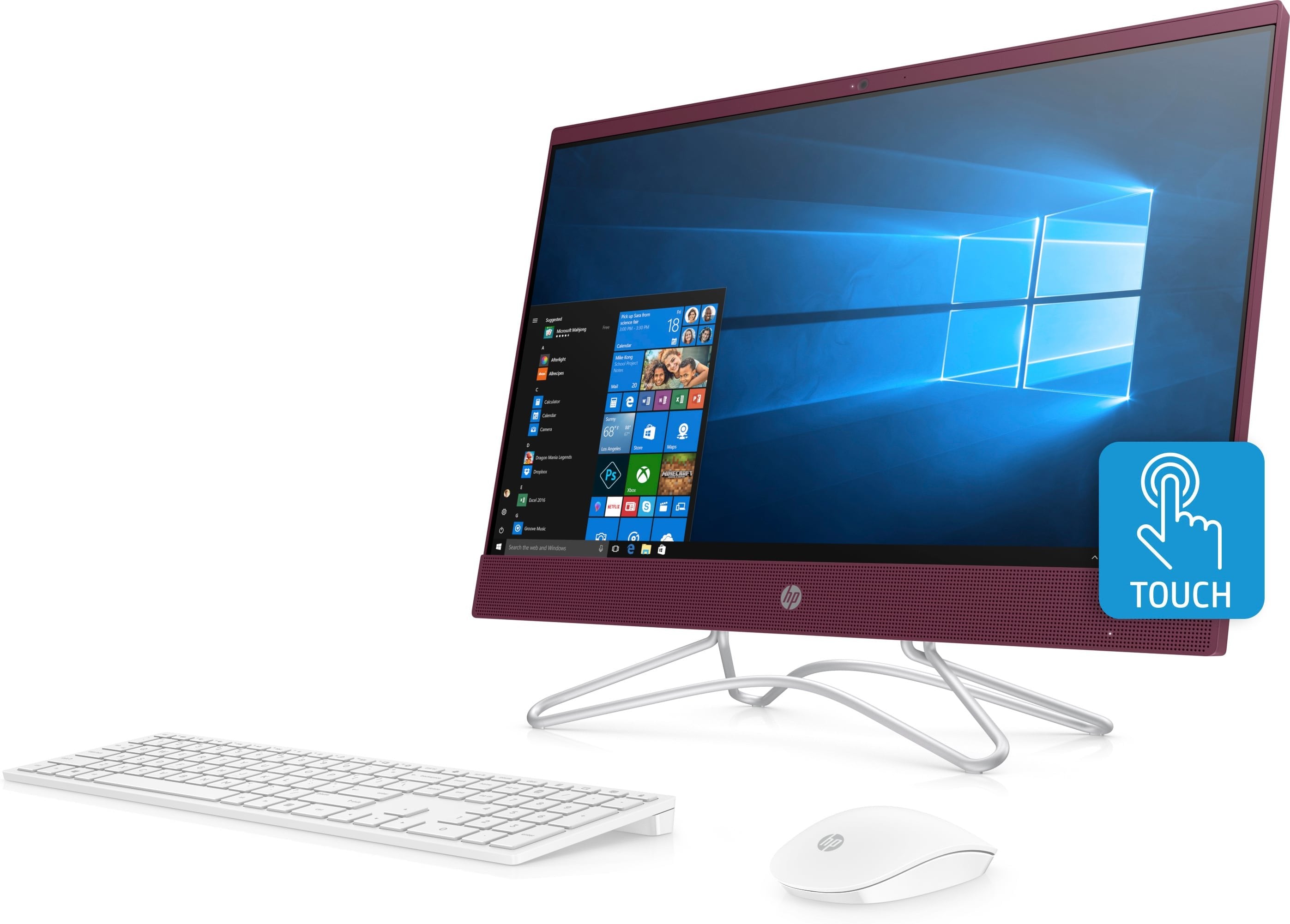 HP 24-f0157mb 23.8" FHD All-in-One Computer, Intel i3-9100T, 3.10GHz, 12GB RAM, 1TB HDD, Win10H - 2HK04AA#ABA (Certified Refurbished)