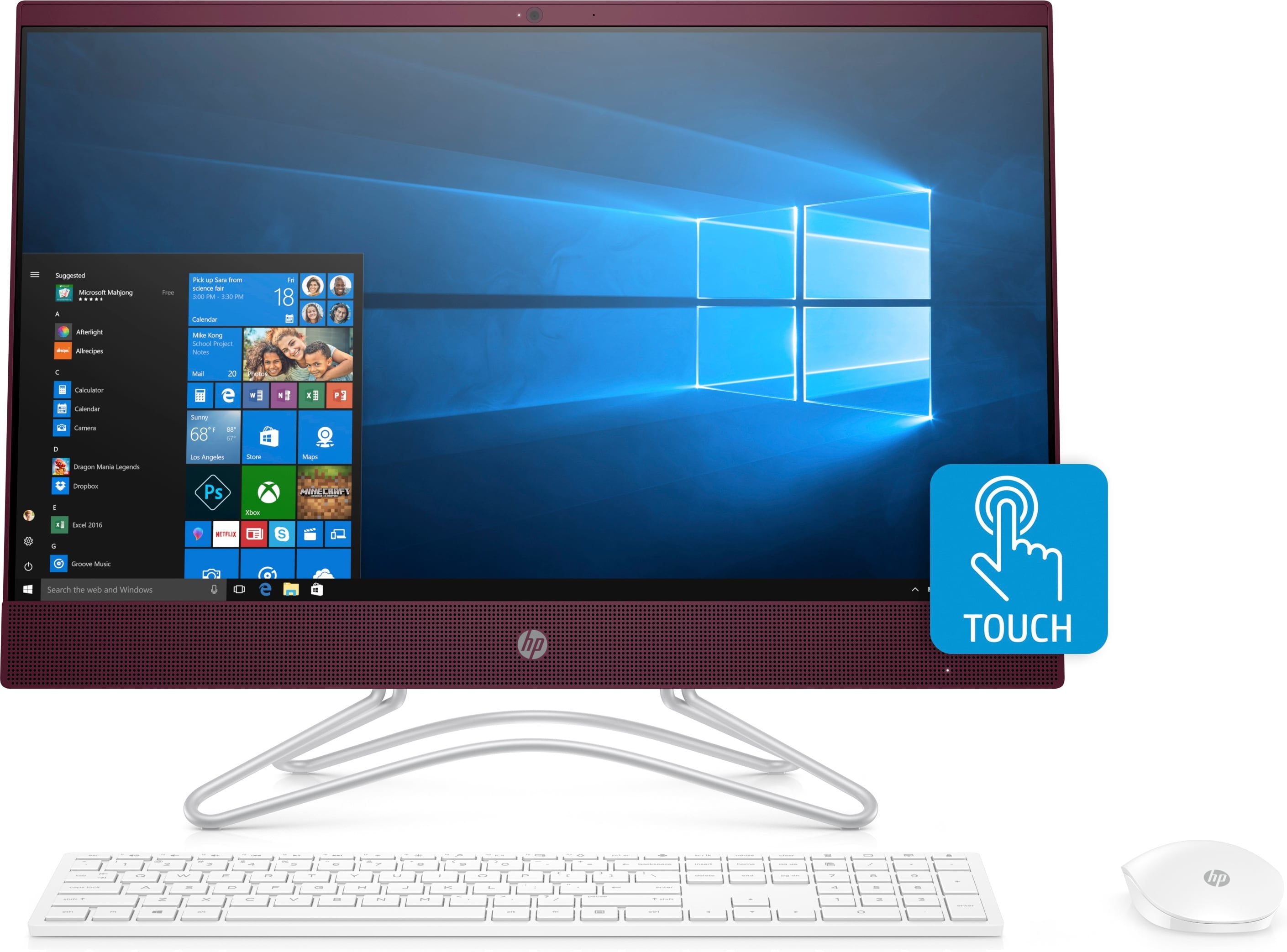 HP 24-f0157mb 23.8" FHD All-in-One Computer, Intel i3-9100T, 3.10GHz, 12GB RAM, 1TB HDD, Win10H - 2HK04AA#ABA (Certified Refurbished)