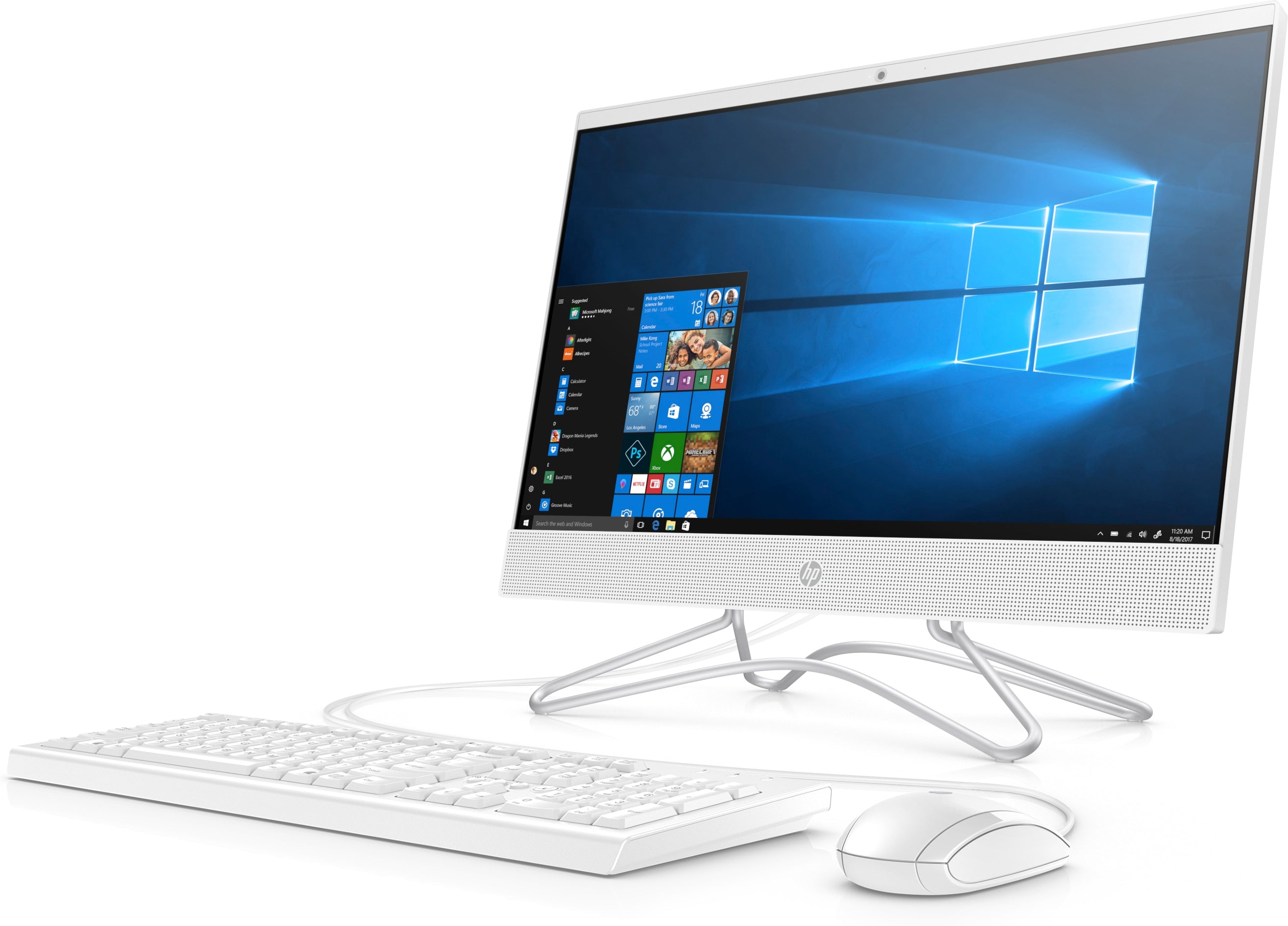 HP 22-c0053w 21.5" Full HD (Non-Touch) All-in-One Computer, Intel Pentium Silver J5005, 1.50GHz, 8GB RAM, 1TB SATA, Windows 10 Home 64-Bit - 3LC17AAR#ABA (Certified Refurbished)