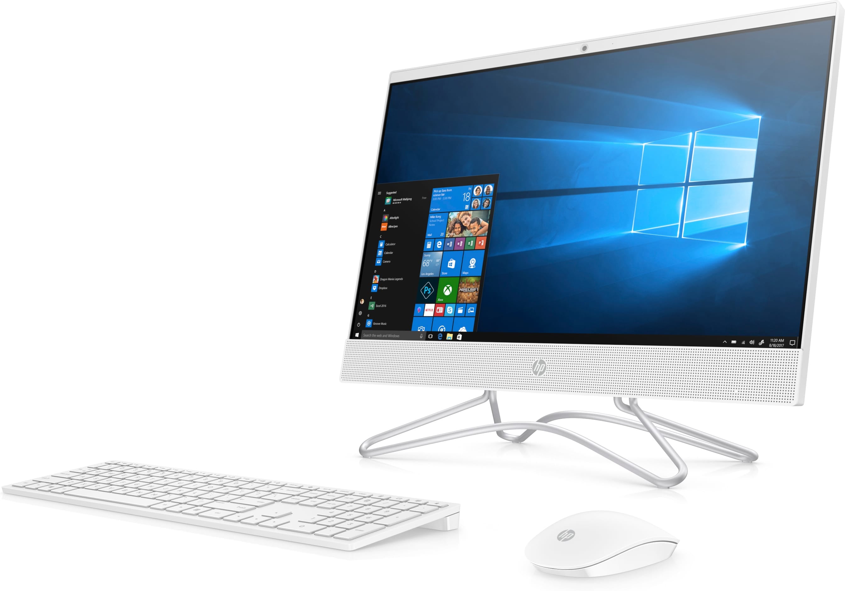 HP 22-c0012ds 21.5" Full HD (Non-Touch) All-in-One Desktop PC, Intel Celeron J4005, 2GHz, 4GB RAM, 1TB HDD, Windows 10 Home 64-Bit - 3LC21AA#ABA (Certified Refurbished)