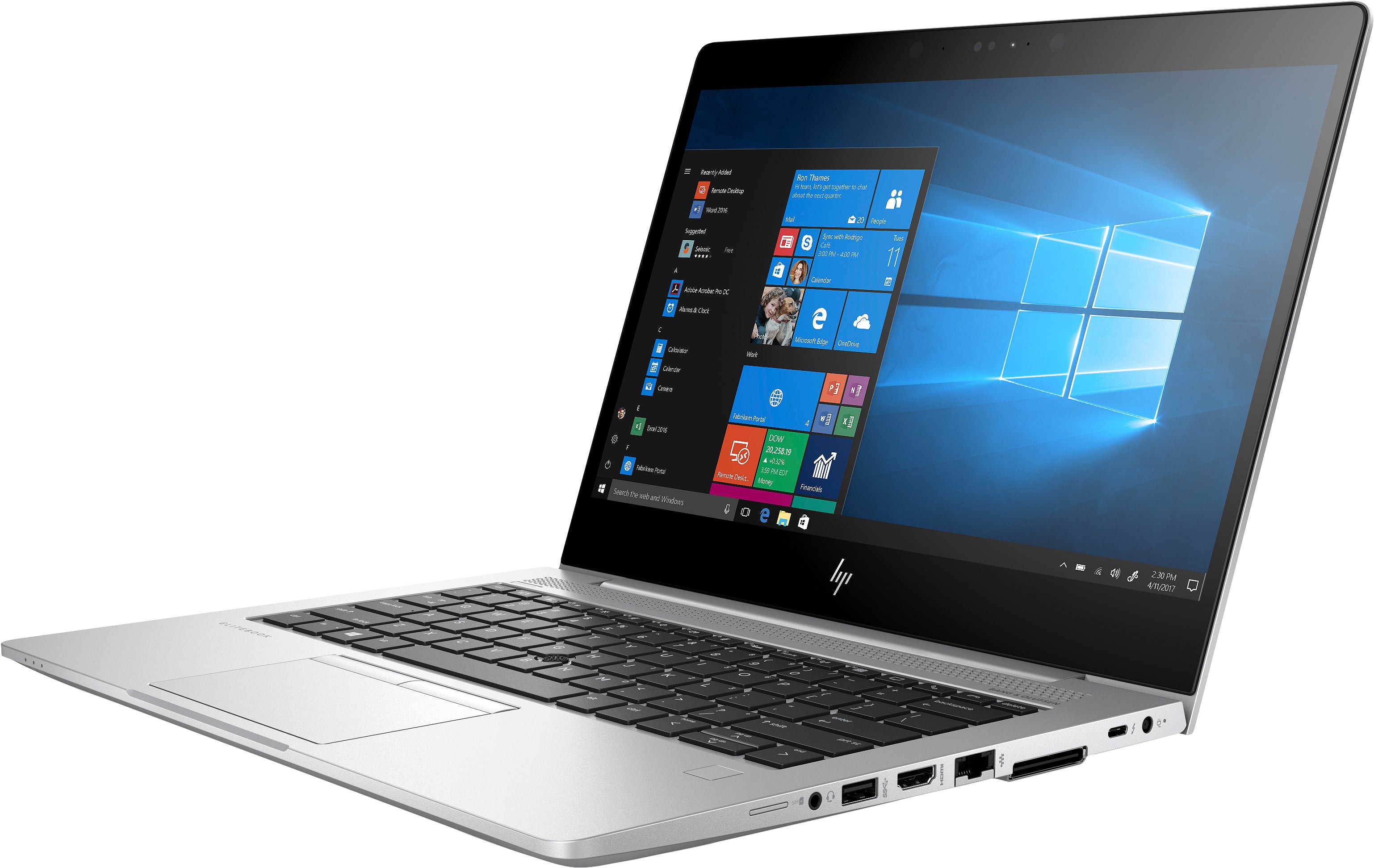 HP EliteBook 830-G5 13.3" FHD (Touchscreen) Notebook PC, Intel Core i5-7300U, 2.60GHz, 8GB RAM, 256GB SSD, Windows 10 Pro 64-Bit - 8LL66U8#ABA