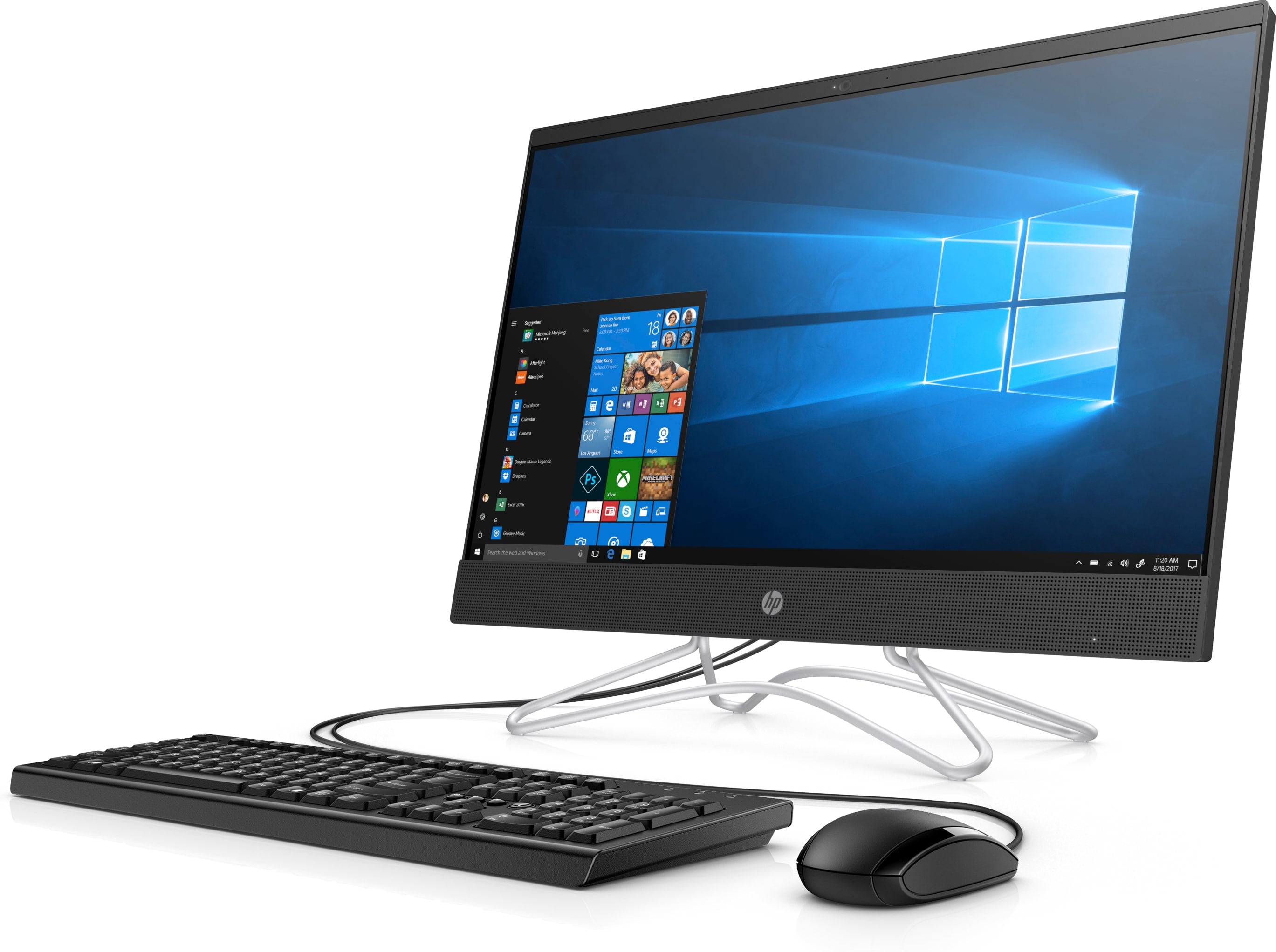 HP 24-f1055z 23.8 Full HD (Non-Touch) All-in-One Computer, AMD Ryzen 5 3500U, 2.10GHz, 8GB RAM, 1TB SATA,  Windows 10 Home 64-Bit - 3UQ59AA#ABA (Certified Refurbished)