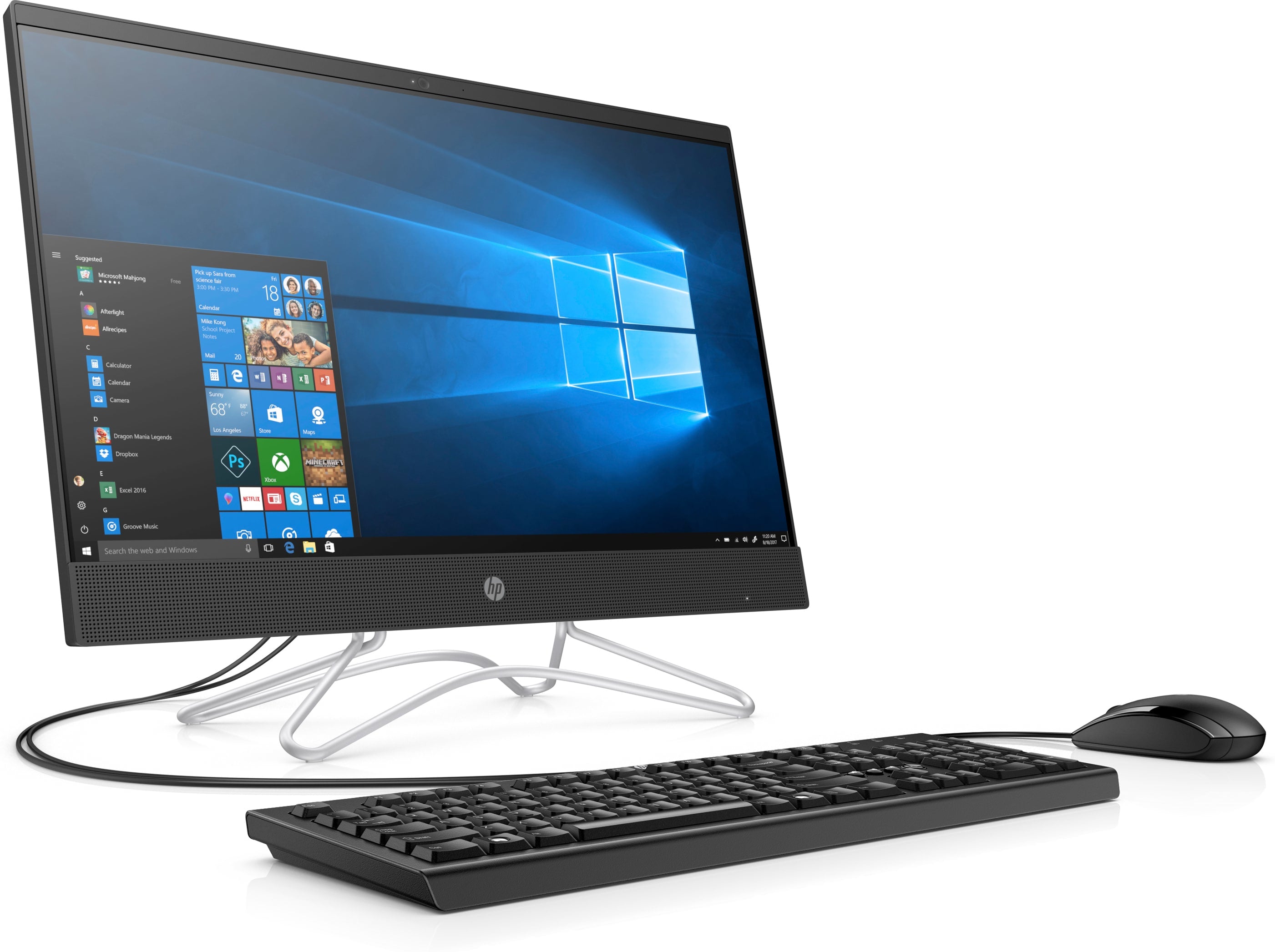 HP 24-f1055z 23.8 Full HD (Non-Touch) All-in-One Computer, AMD Ryzen 5 3500U, 2.10GHz, 8GB RAM, 1TB SATA,  Windows 10 Home 64-Bit - 3UQ59AA#ABA (Certified Refurbished)